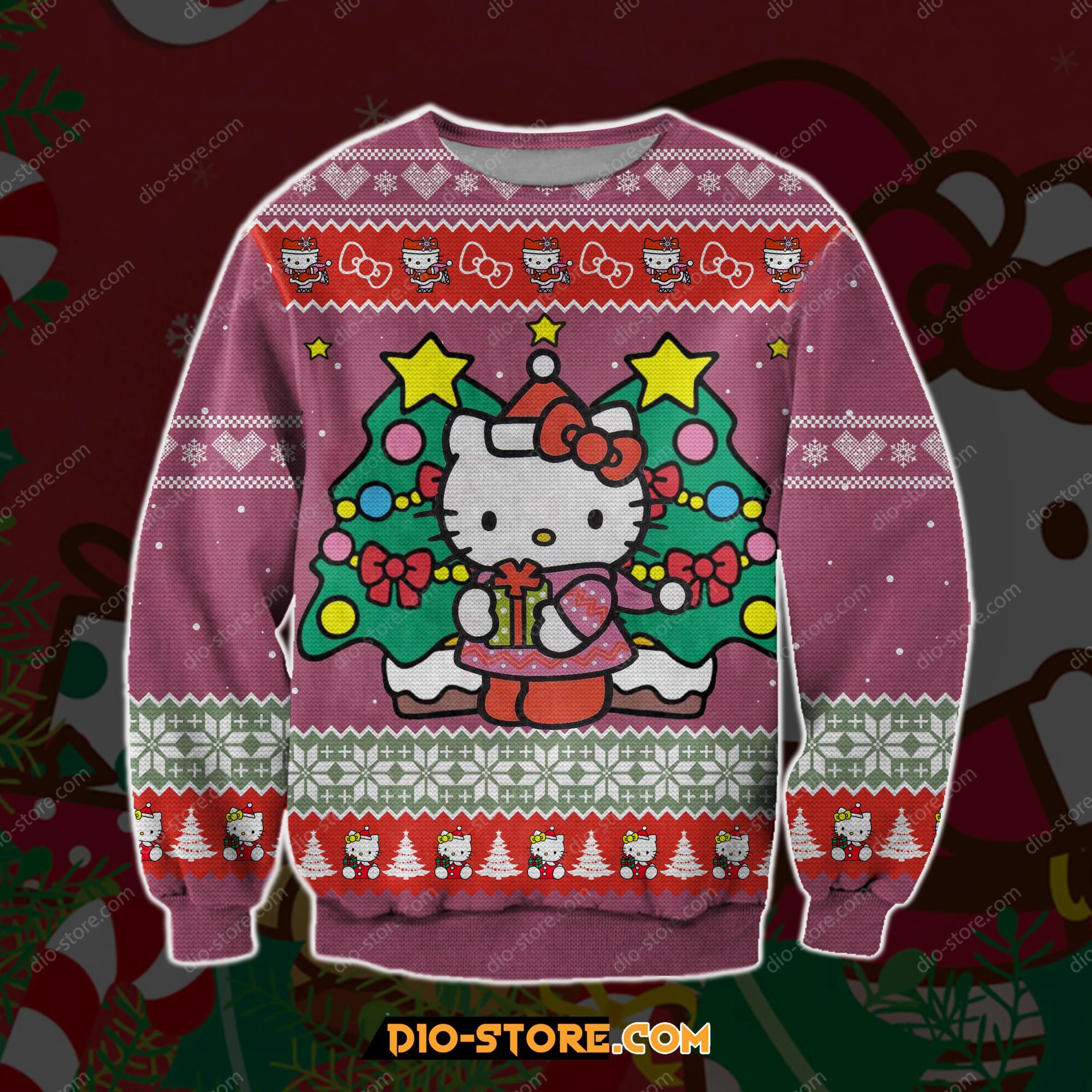 Hello Kitty 3D Print Ugly Christmas Sweatshirt Hoodie All Over Printed Cint10070