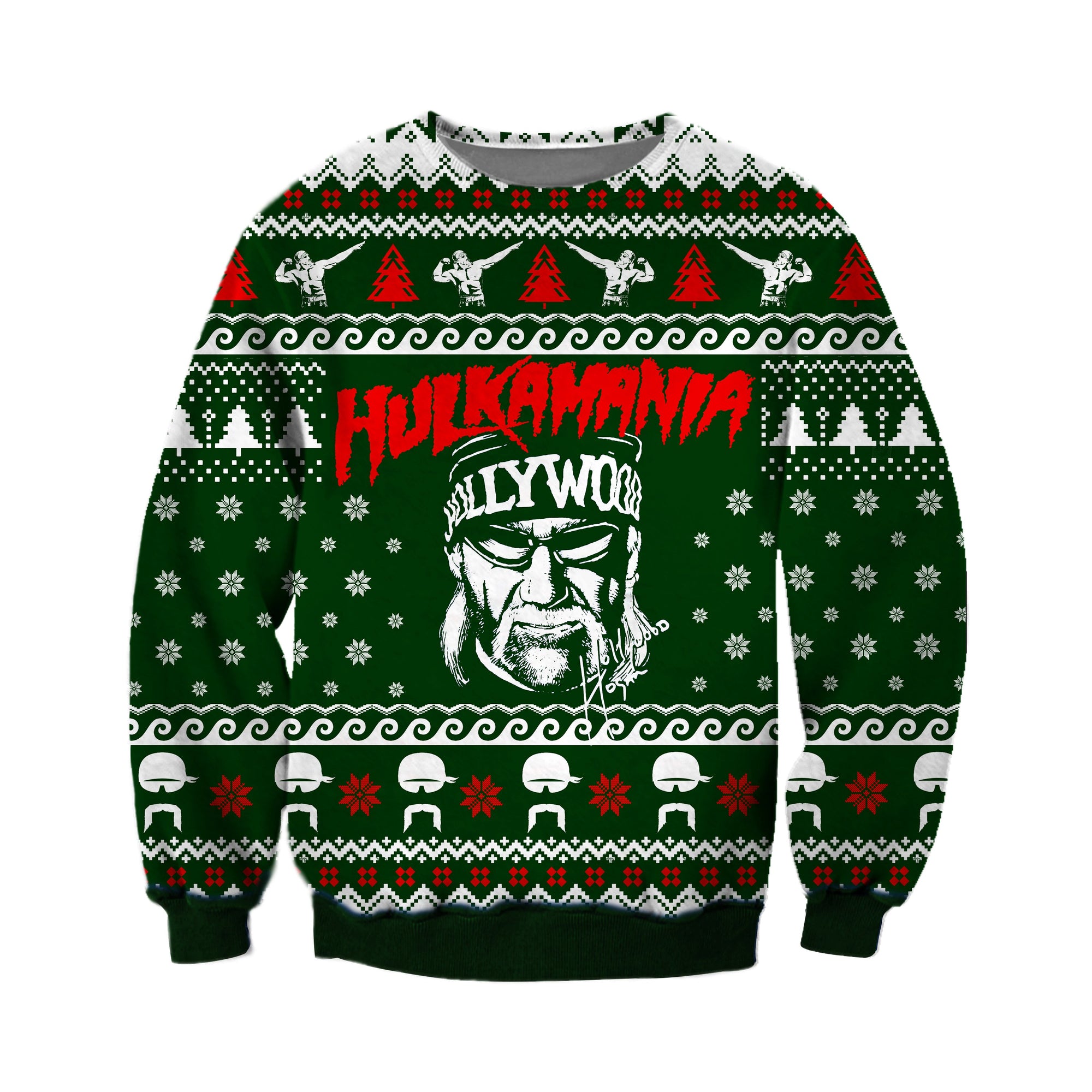 Hulkamania Knitting Pattern 3D Print Ugly Christmas Sweater Hoodie All Over Printed Cint10589