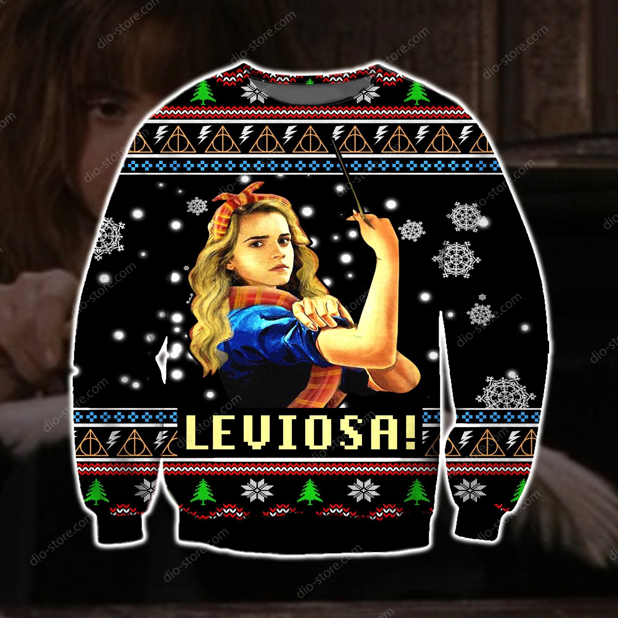 Leviosa- Harry Potter Knitting Pattern 3D Print Ugly Sweater Hoodie All Over Printed Cint10550