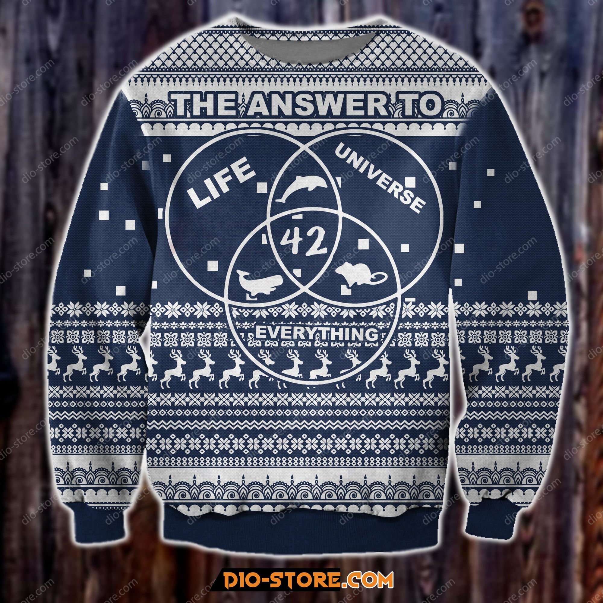 Life The Universe And Everything 3D Print Ugly Christmas Sweatshirt Hoodie All Over Printed Cint10167