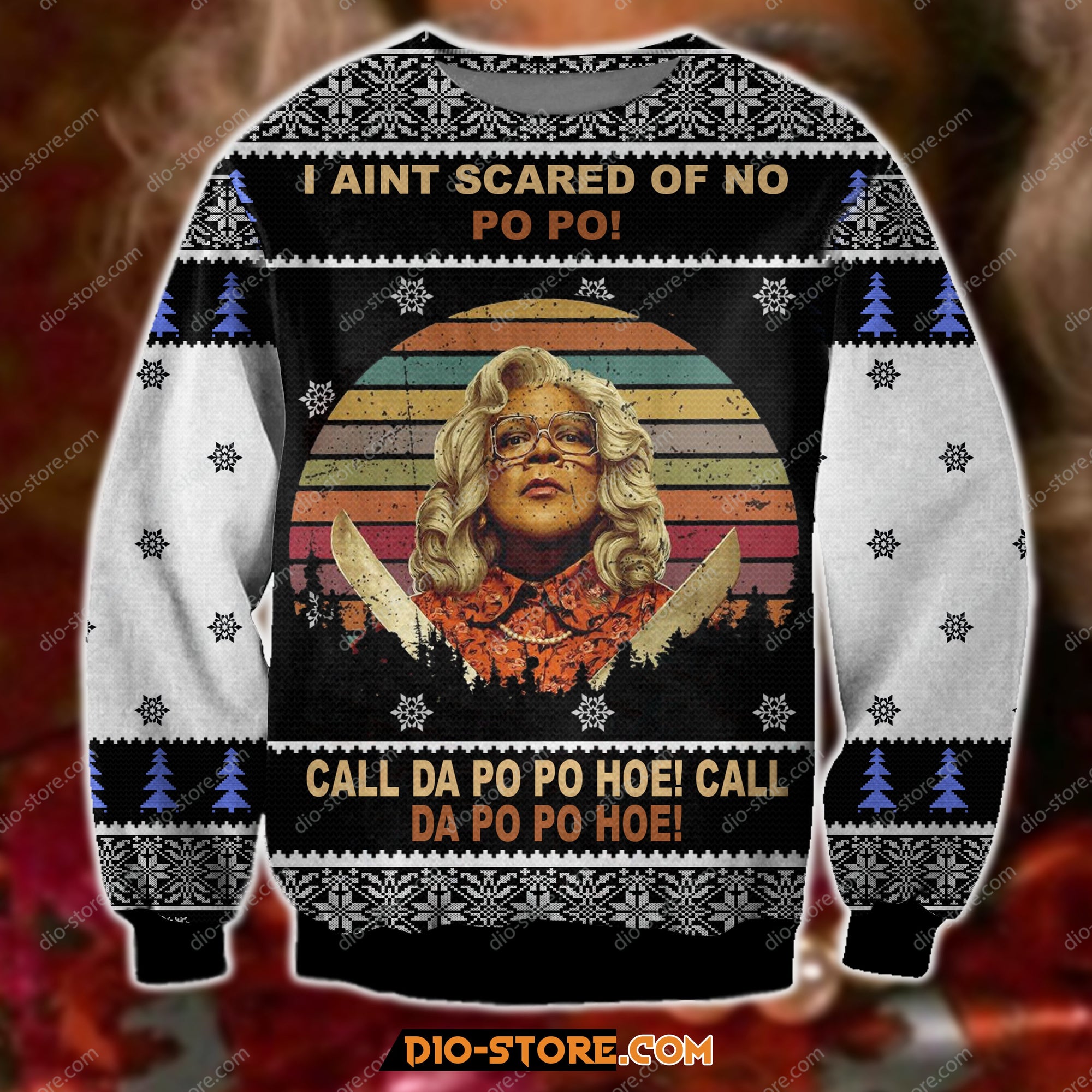 Madea 3D Print Knitting Pattern Ugly Christmas Sweater Hoodie All Over Printed Cint10210