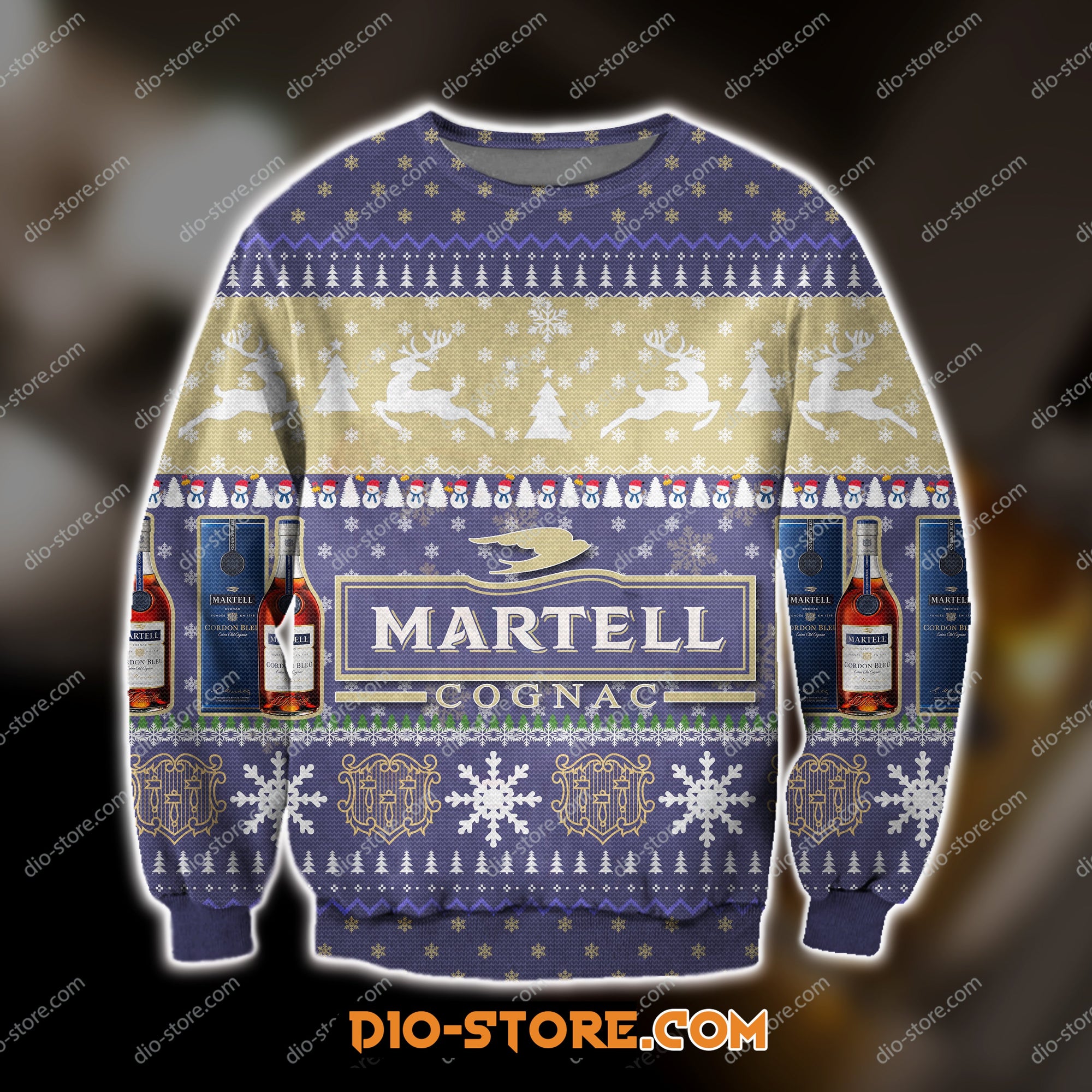 Martell Cognac Knitting Pattern 3D Print Ugly Sweatshirt Hoodie All Over Printed Cint10405