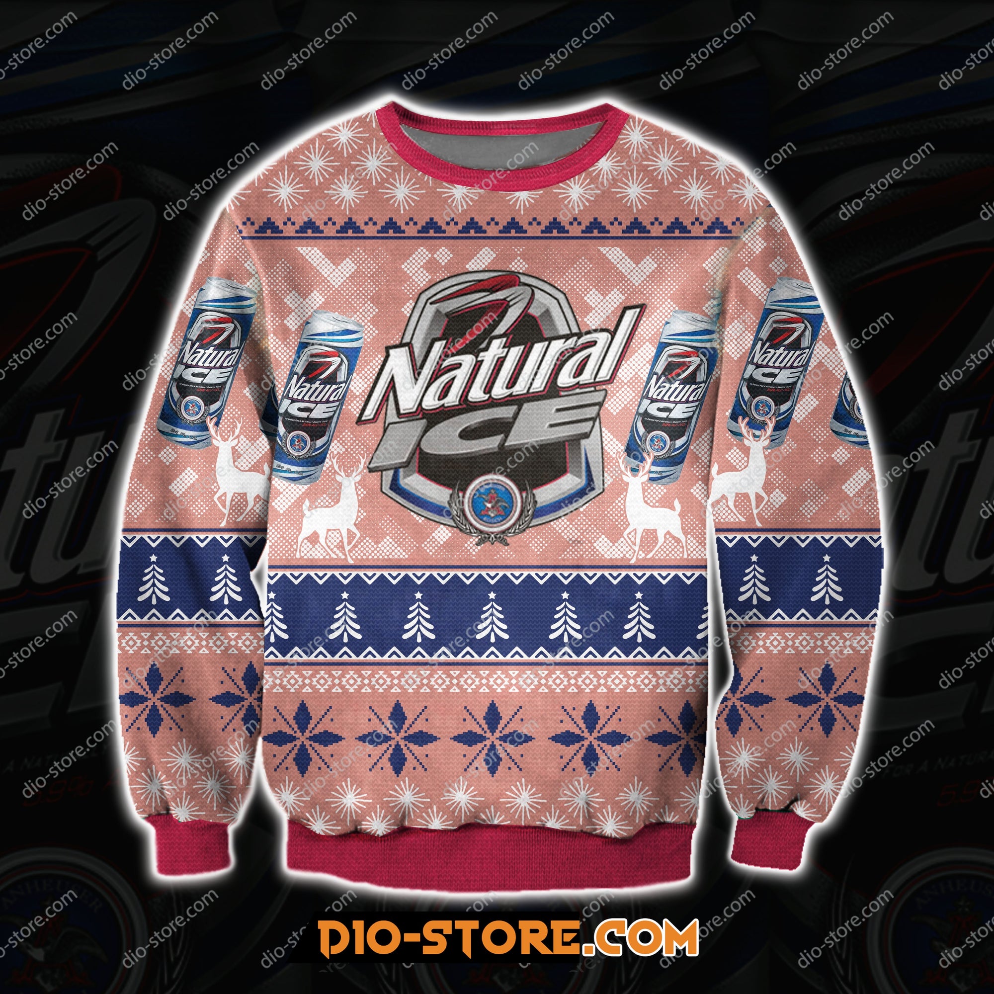 Natural Ice Beer 3D All Over Print Ugly Christmas Sweatshirt Hoodie All Over Printed Cint10337