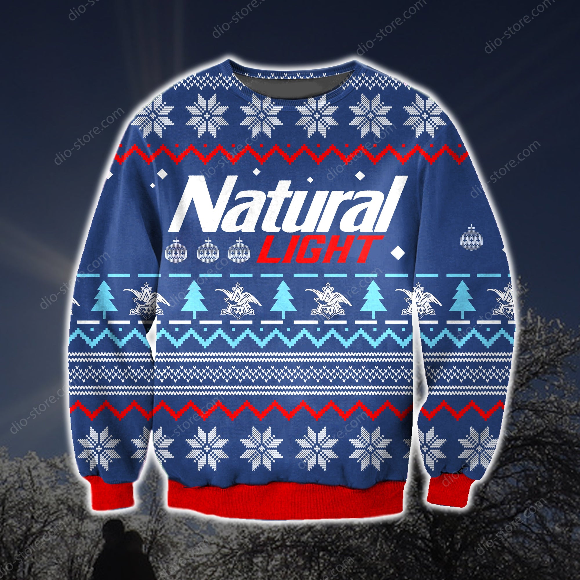 Natural Light Knitting Pattern 3D Print Ugly Sweater Hoodie All Over Printed Cint10461