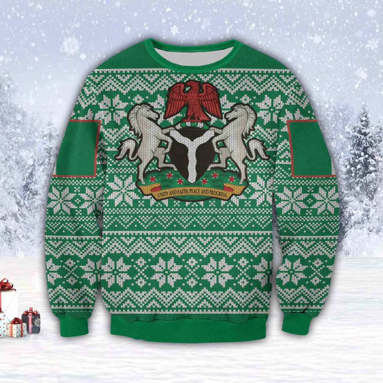 Nigeria 3D All Over Print Ugly Christmas Sweater Hoodie All Over Printed Cint10363