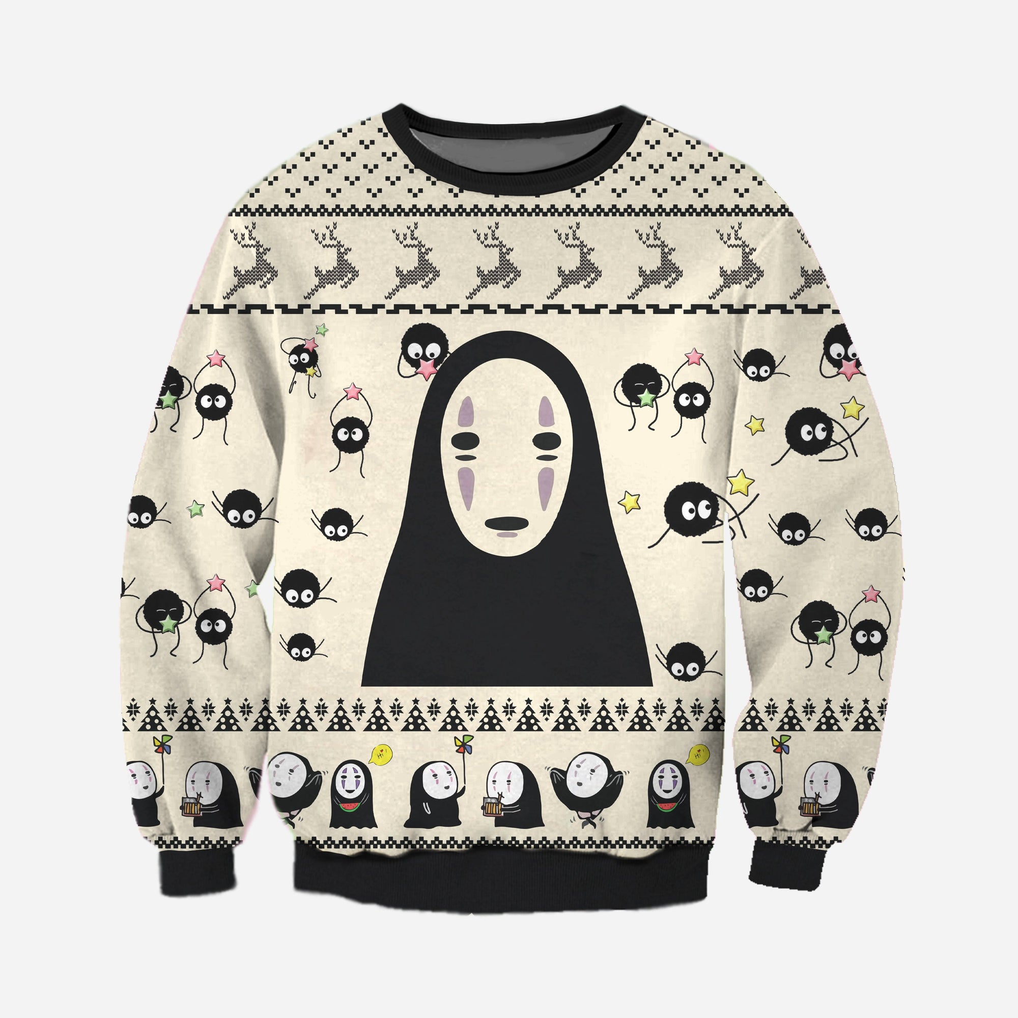 No- Face Knitting Pattern 3D Print Ugly Sweater Hoodie All Over Printed Cint10563