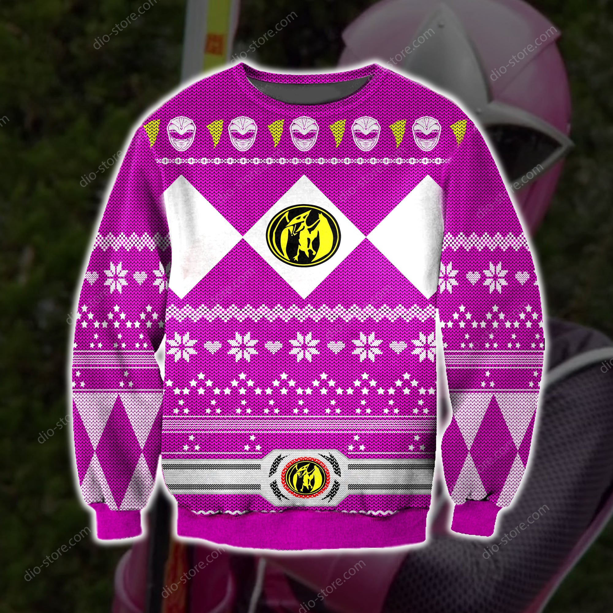 Power Rangers Knitting Pattern 3D Print Ugly Sweater Hoodie All Over Printed Cint10470