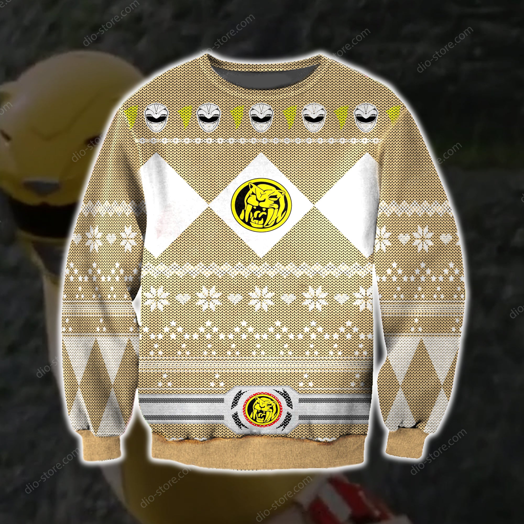 Power Rangers Knitting Pattern 3D Print Ugly Sweater Hoodie All Over Printed Cint10472