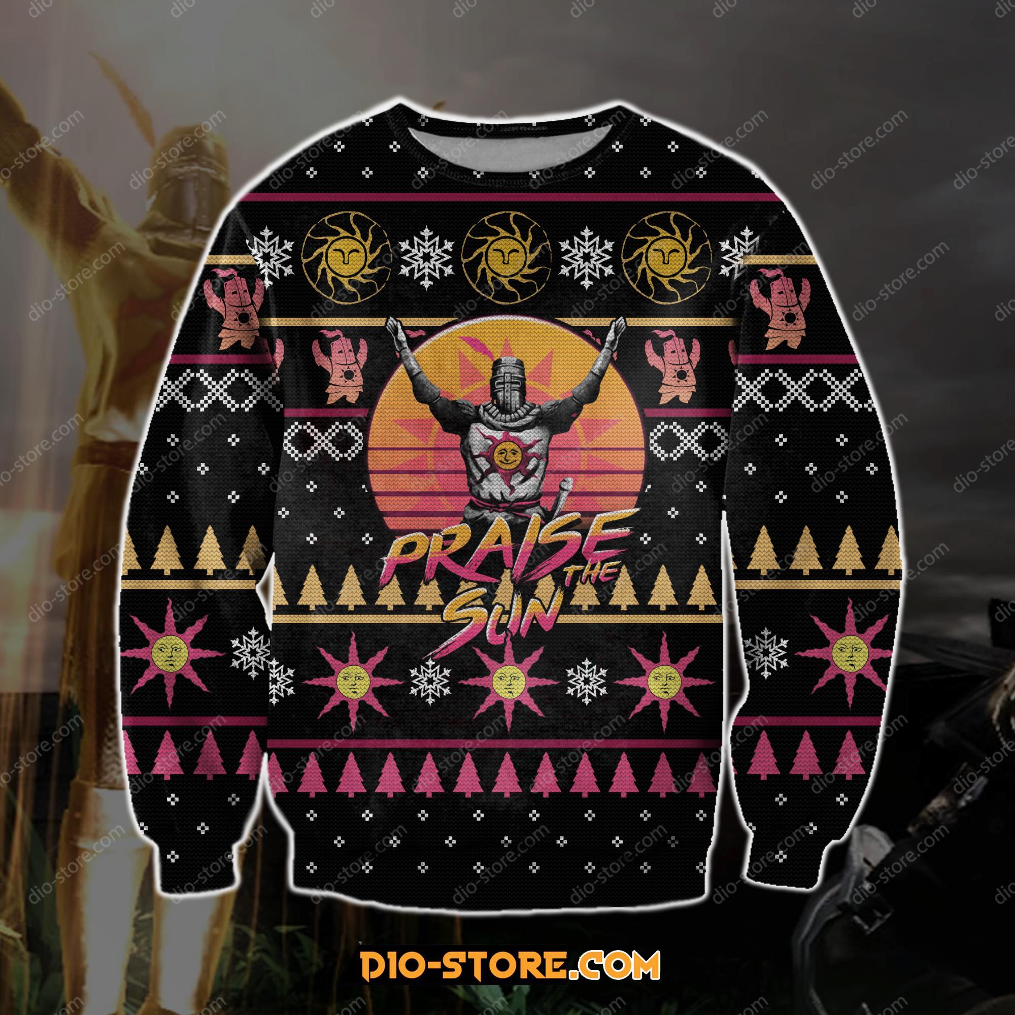 Praise The Sun 3D Print Ugly Christmas Sweater Hoodie All Over Printed Cint10068