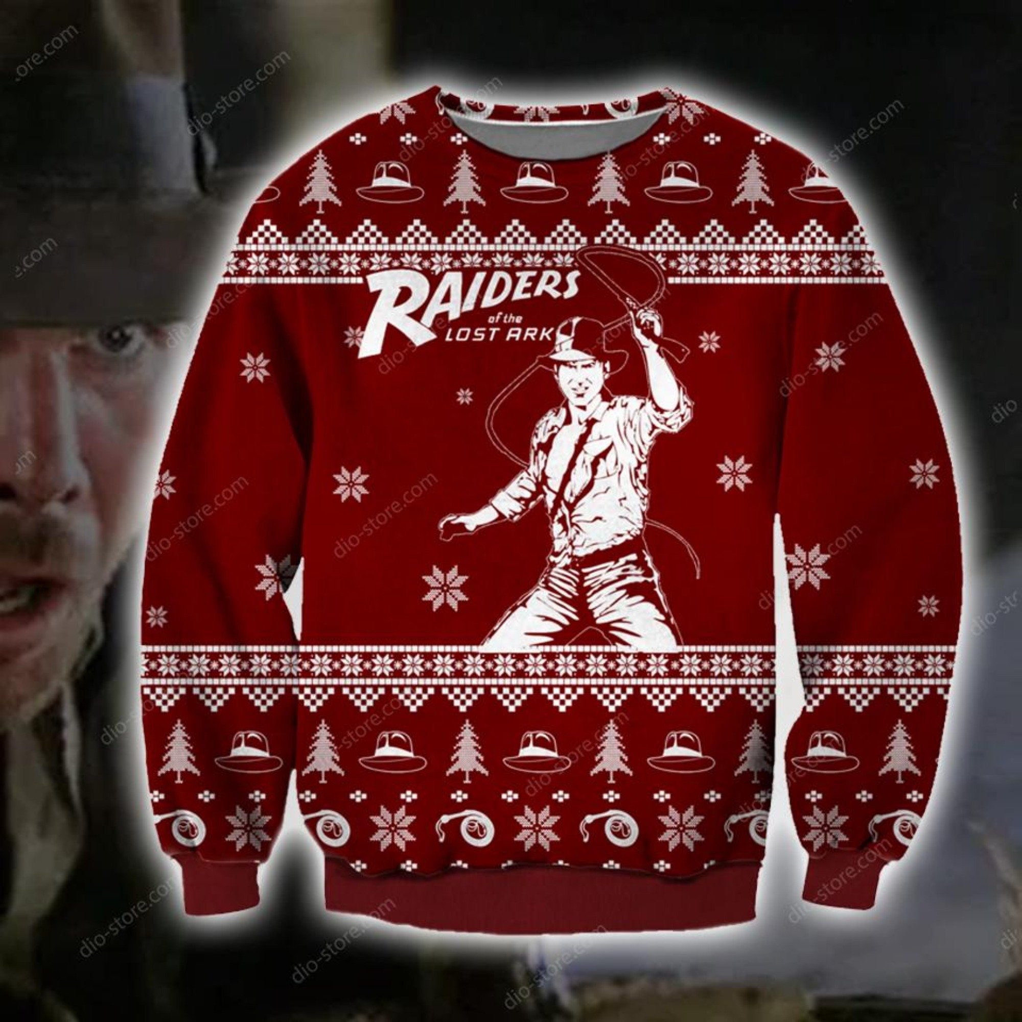 Raiders Of The Lost Ark Knitting Pattern 3D Print Ugly Christmas Sweater Hoodie All Over Printed Cint10702