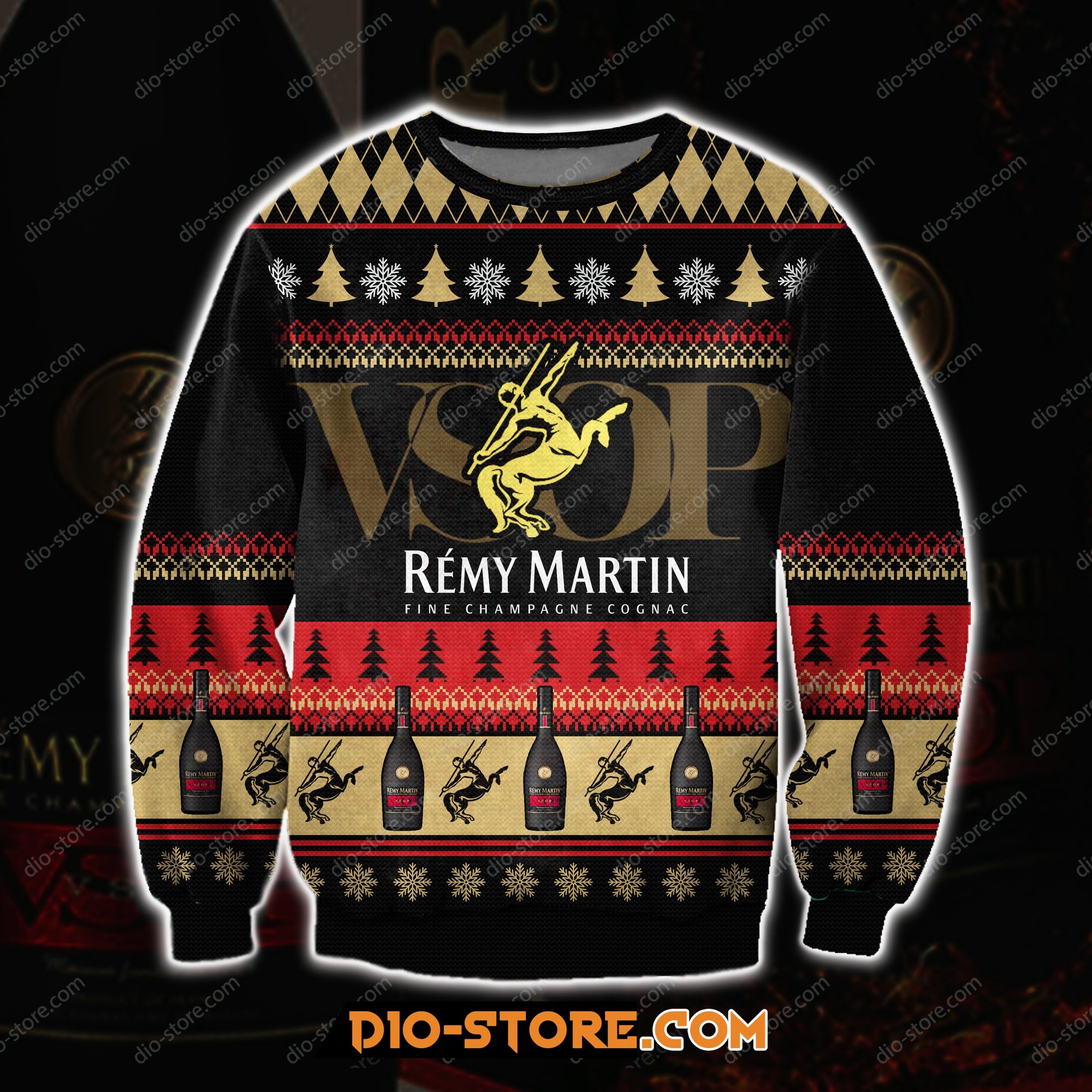 Remy Martin Fine Champagne Cognac 3D All Over Print Ugly Christmas Sweater Hoodie All Over Printed Cint10351