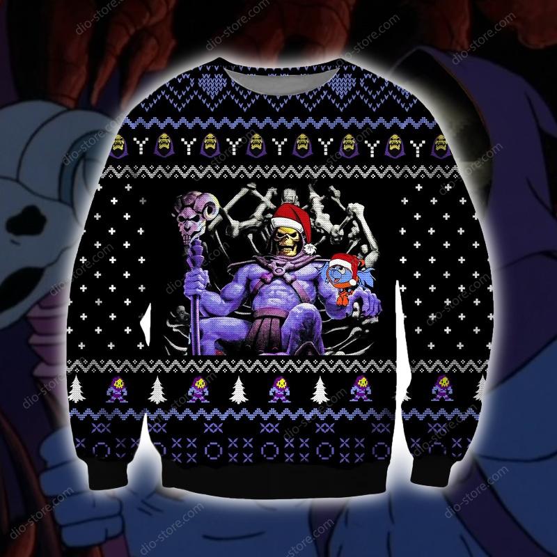 Skeletor Knitting Pattern 3D Print Ugly Christmas Sweater Hoodie All Over Printed Cint10581