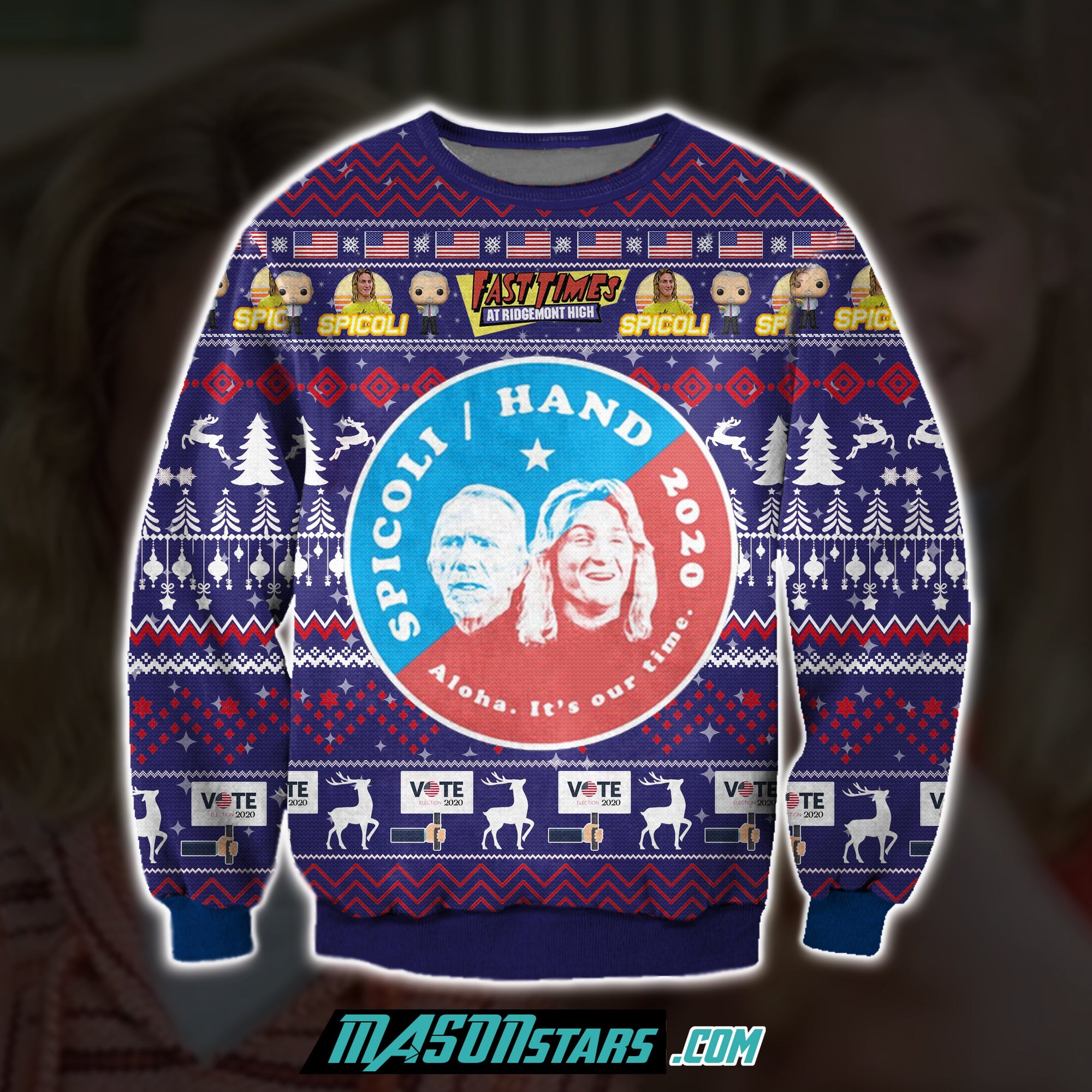 Spicoli 2020 Aloha Its Our Time 3D Print Ugly Sweater Hoodie All Over Printed Cint10007