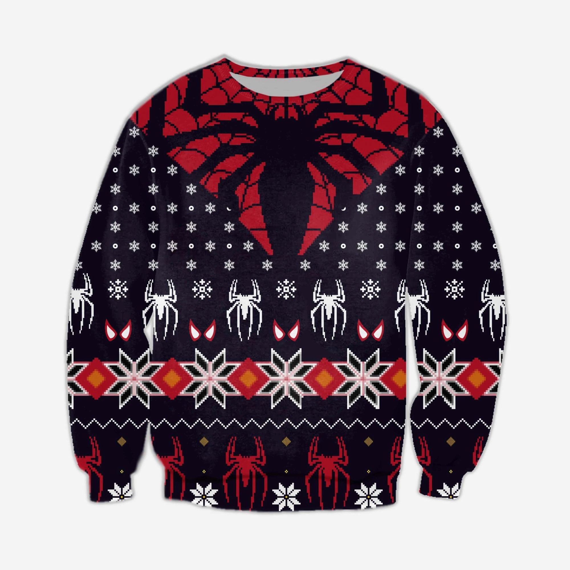 Spider-Man Knitting Pattern 3D Print Ugly Sweater Hoodie All Over Printed Cint10486