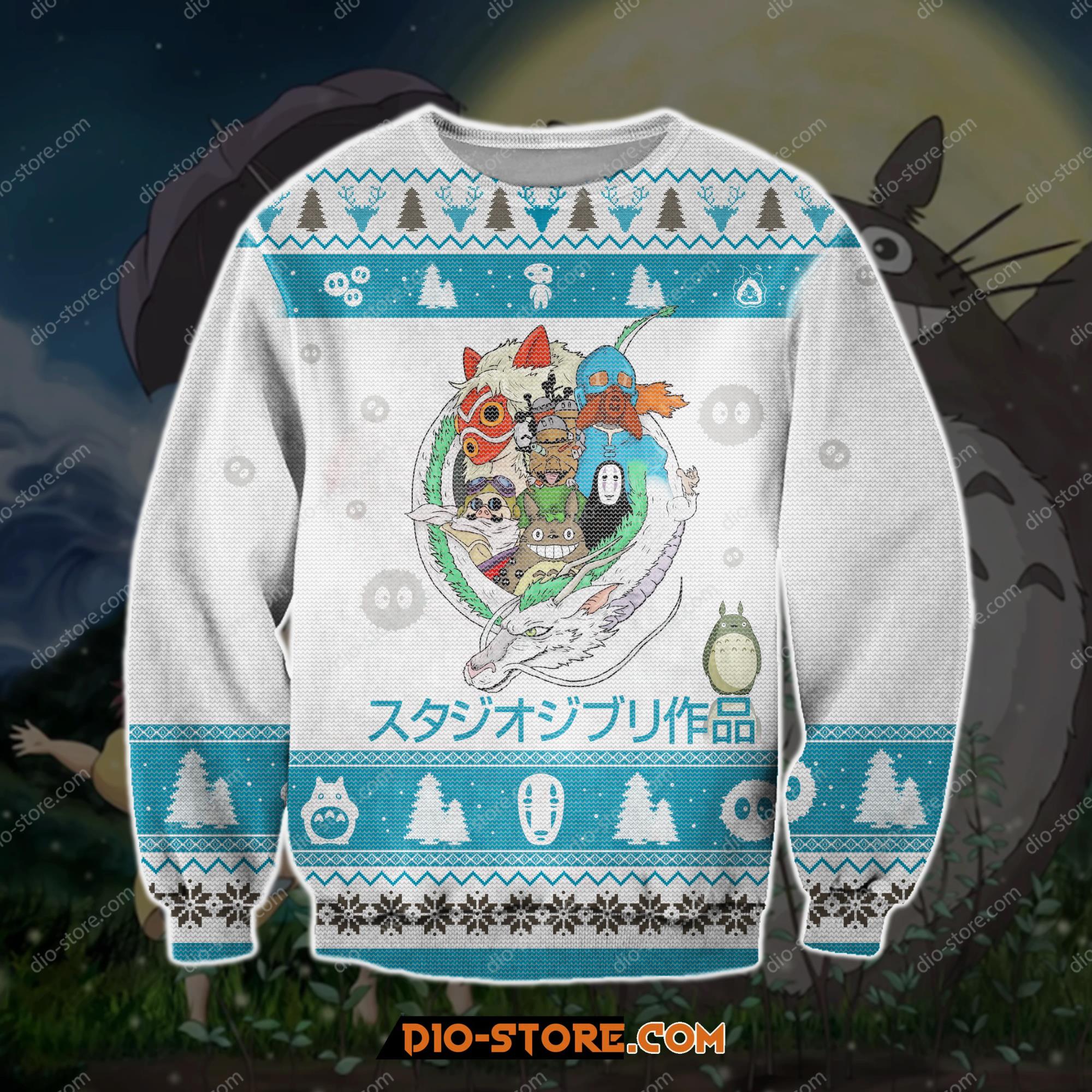 Studio Ghibli 3D Print Ugly Christmas Sweatshirt Hoodie All Over Printed Cint10187