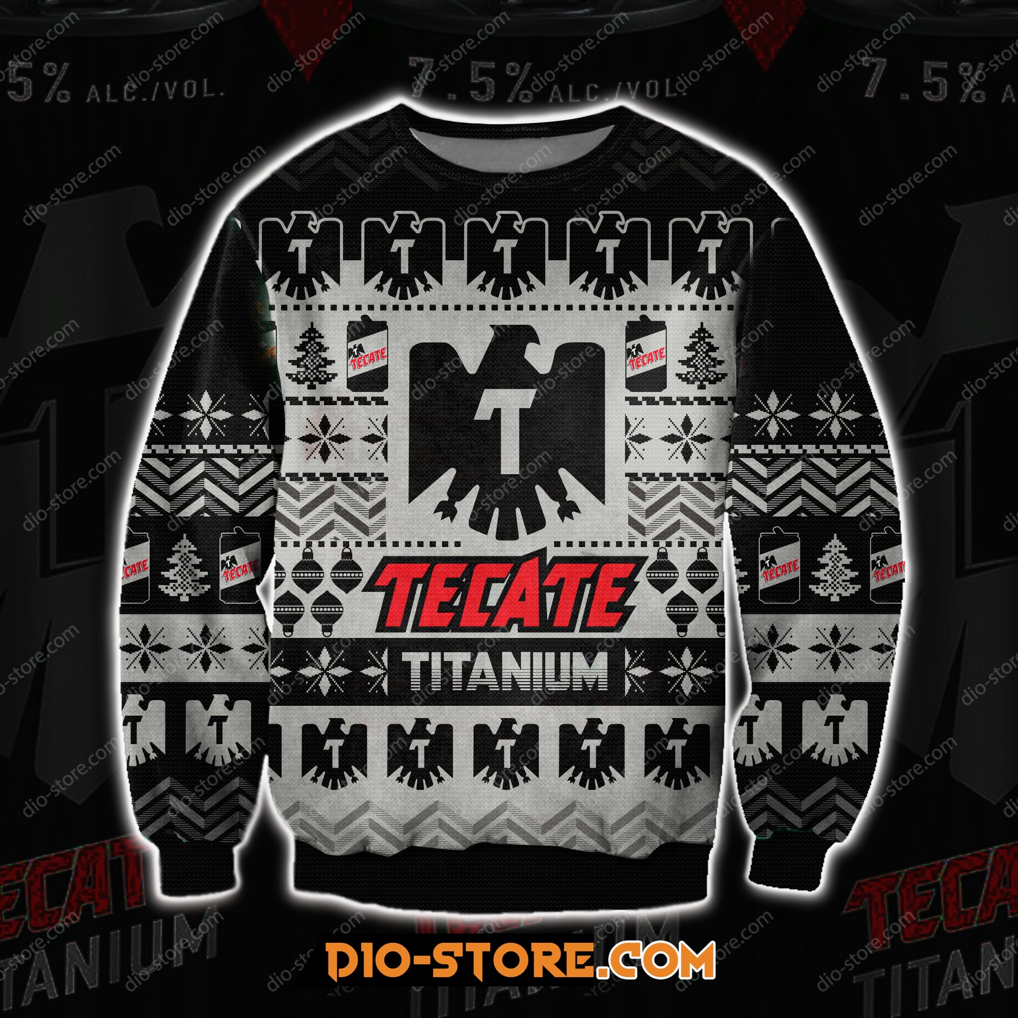 Tecate Titanium Beer 3D All Over Print Ugly Christmas Sweatshirt Hoodie All Over Printed Cint10328