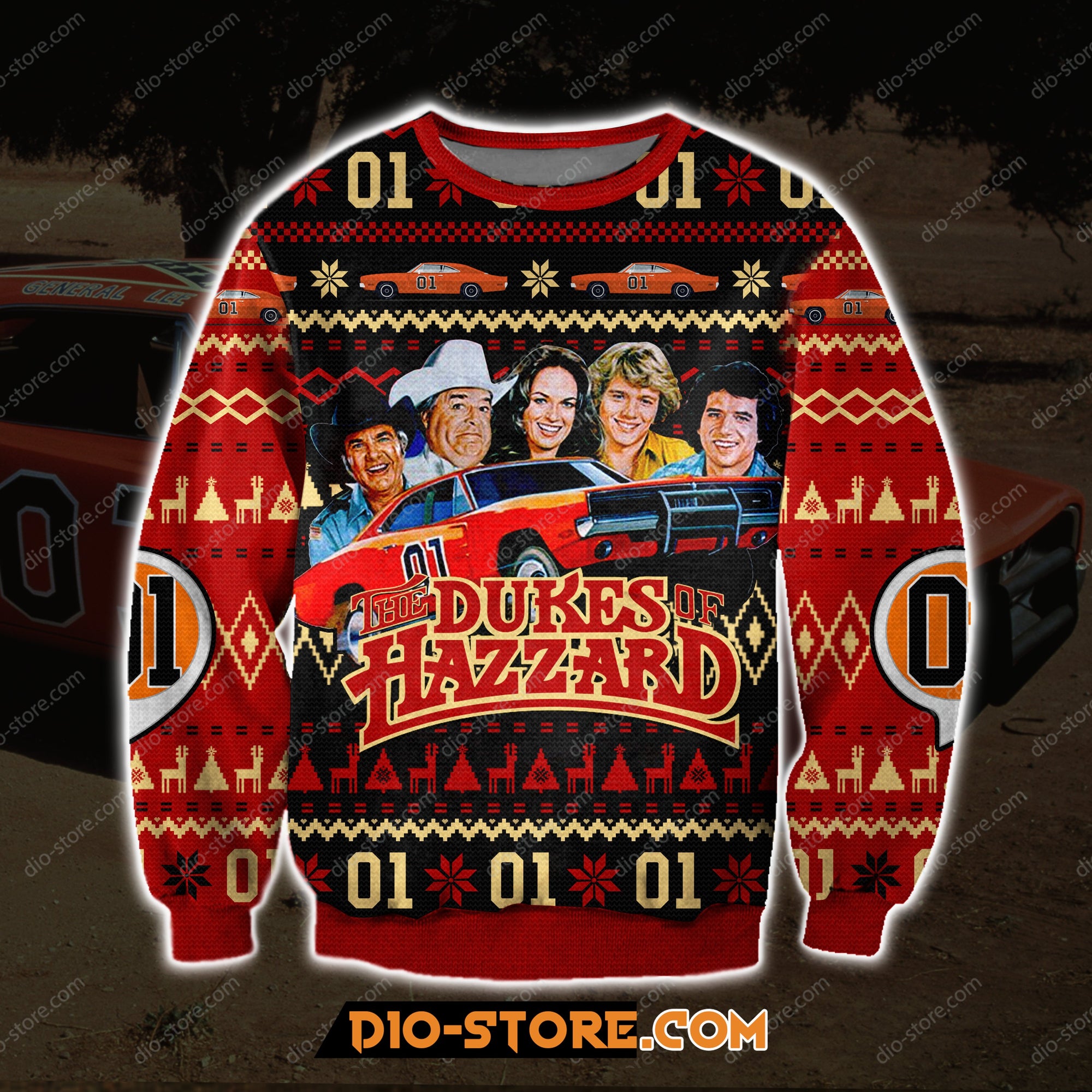 The Dukes Of Hazzard 3D Print Ugly Christmas Sweatshirt Hoodie All Over Printed Cint10049