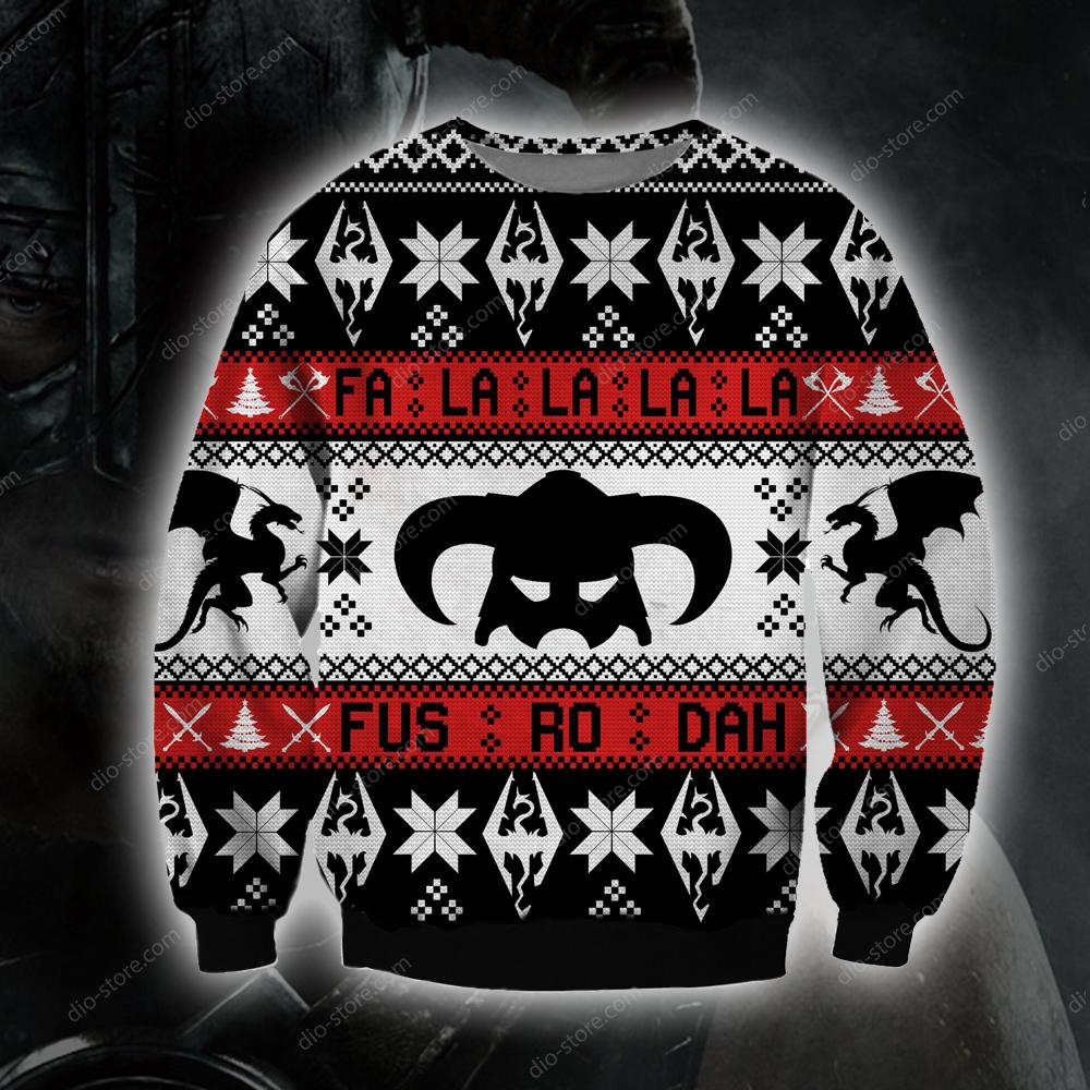 The Elder Scrolls Knitting Pattern 3D Print Ugly Christmas Sweater Hoodie All Over Printed Cint10605