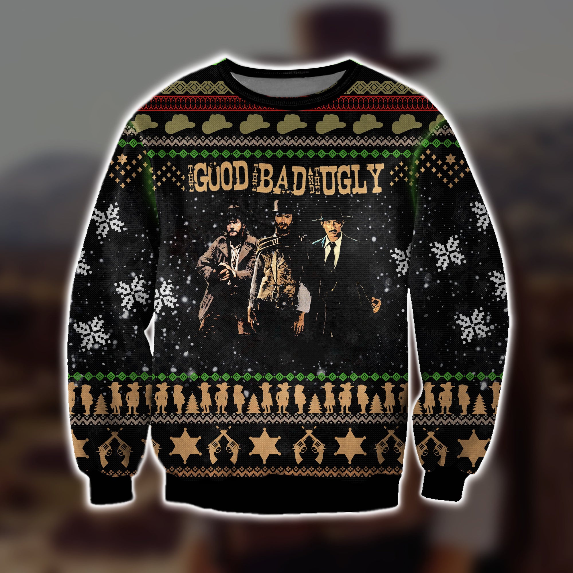 The Good The Bad And The Ugly Knitting Pattern 3D Print Ugly Christmas Sweater Hoodie All Over Printed Cint10223