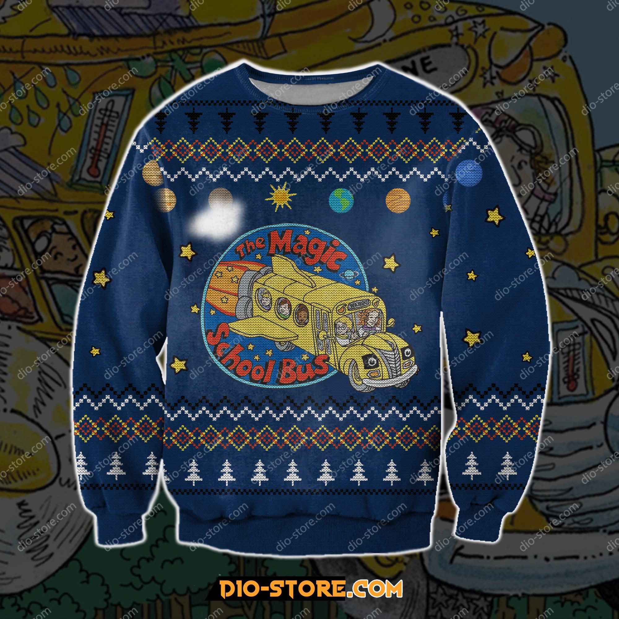 The Magic School Bus 3D Print Ugly Christmas Sweater Hoodie All Over Printed Cint10090