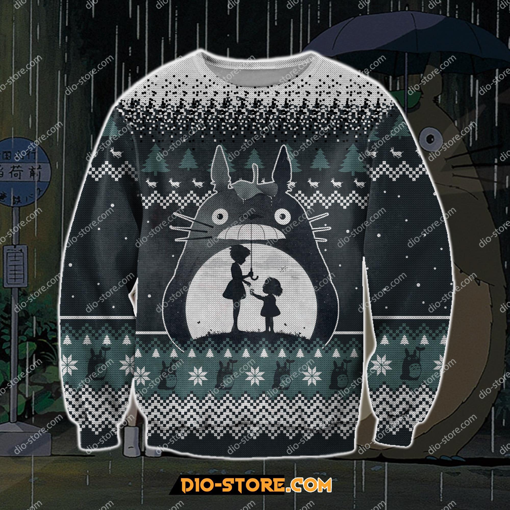 Totoro Spirited Away 3D Print Ugly Christmas Sweater Hoodie All Over Printed Cint10126