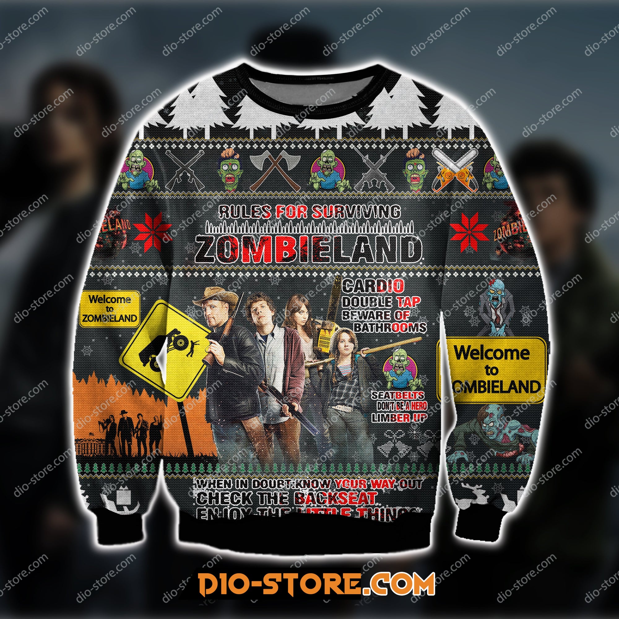 Zombieland Comedy Film 3D Print Ugly Christmas Sweater Hoodie All Over Printed Cint10308