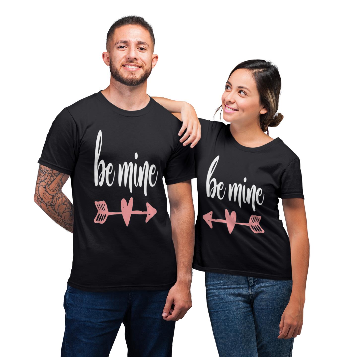 Be Mine Heart With Arrow Shirt For Couple Lover Matching T-shirt