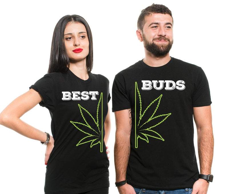 Best Buds Cannabis Marijuana Shirt For Couple Lover Matching T-shirt