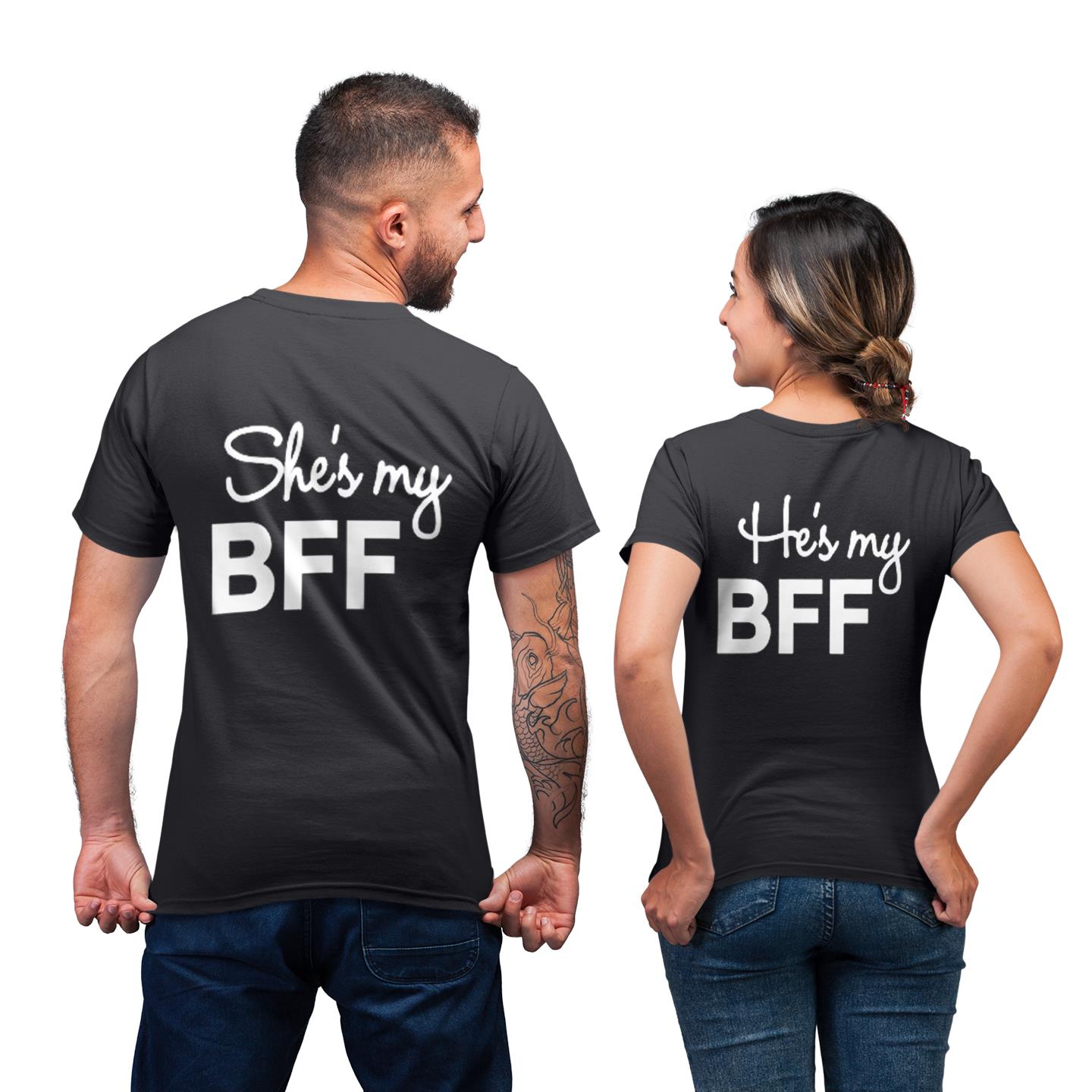 Bestfriend Forever His And Her Friendship Matching T-shirt
