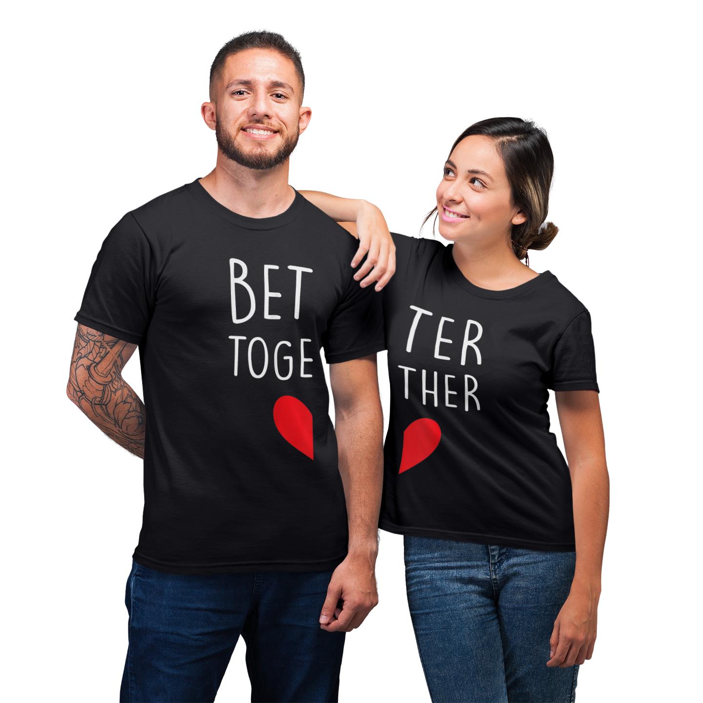Better Together Cute Couples Matching Valentine?s Day Gift T-Shirt