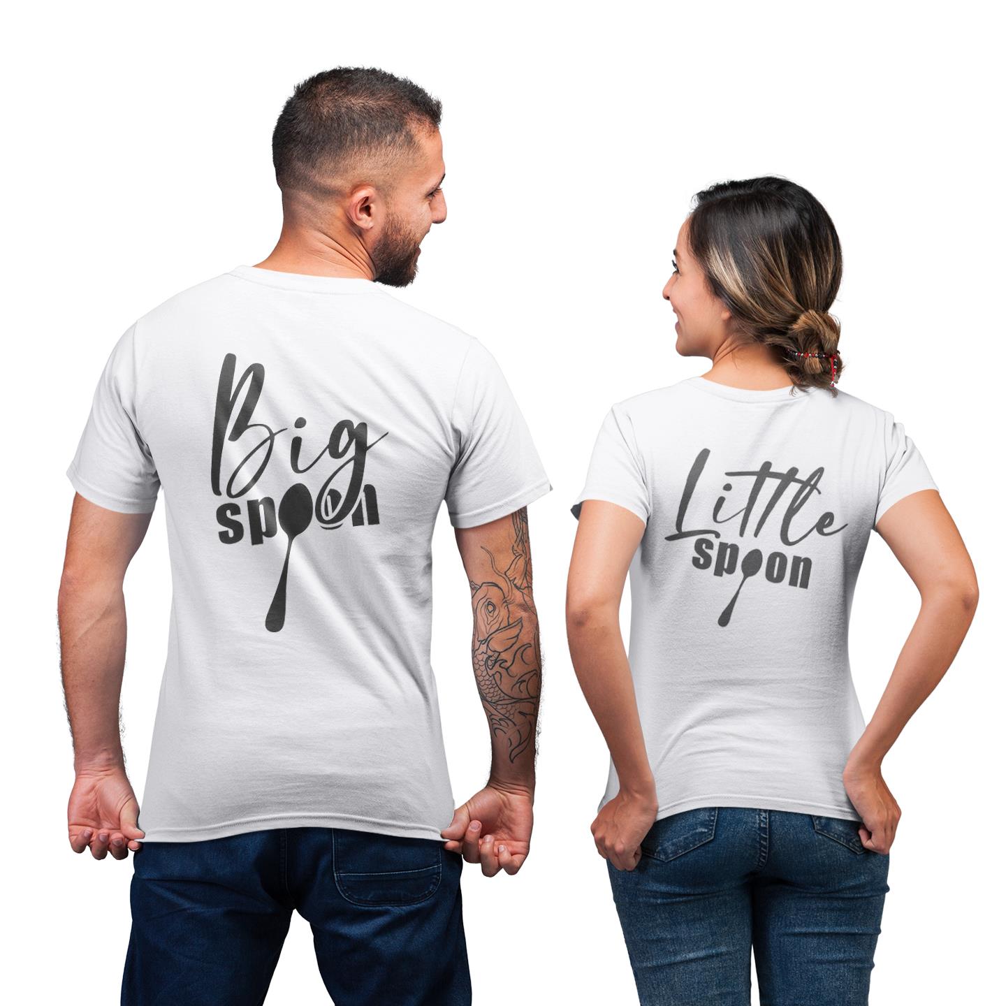 Big Spoon Little Spoon Funny Shirt For Couple Lover Matching T-shirt