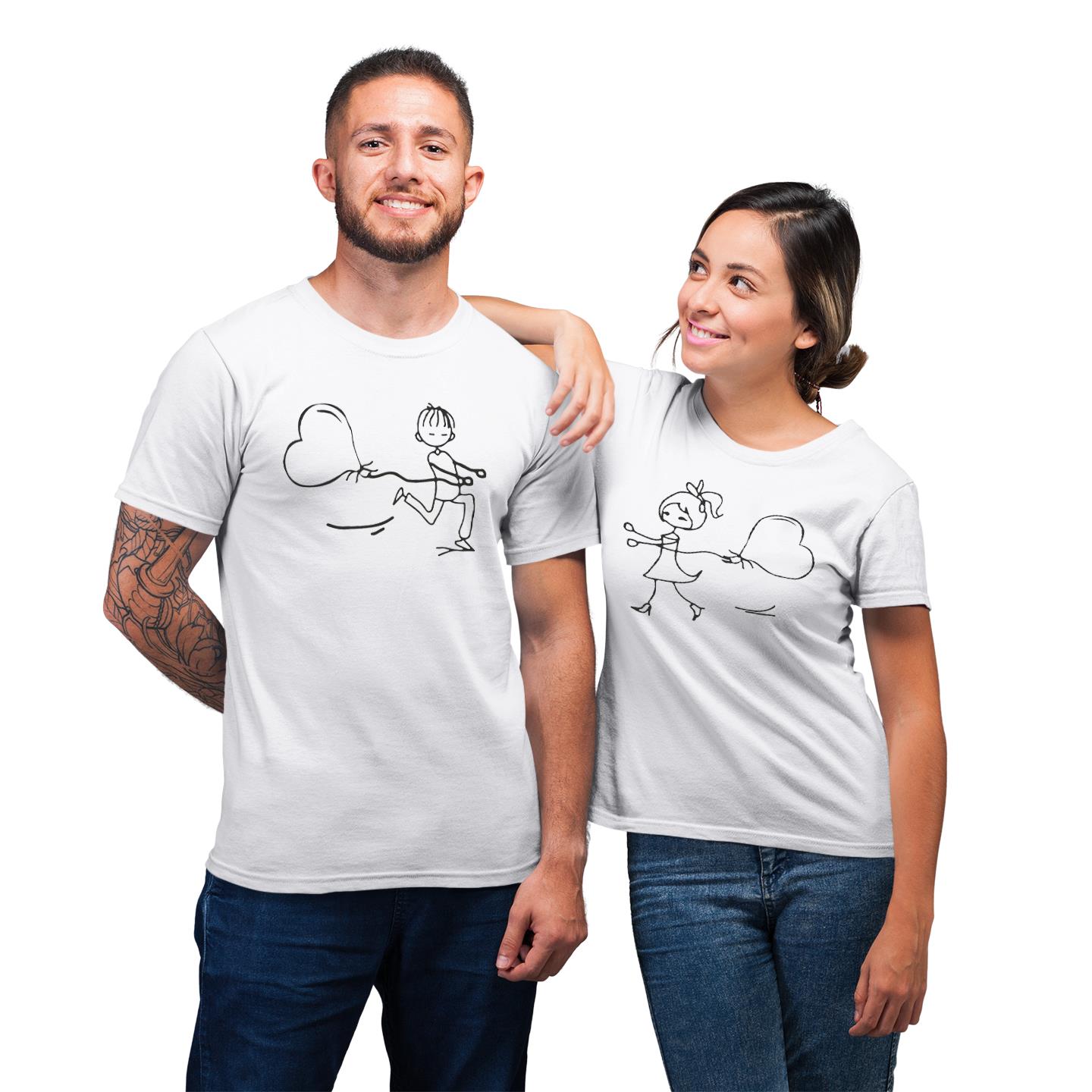 Couple Bloon For Couple Love Matching T-Shirt