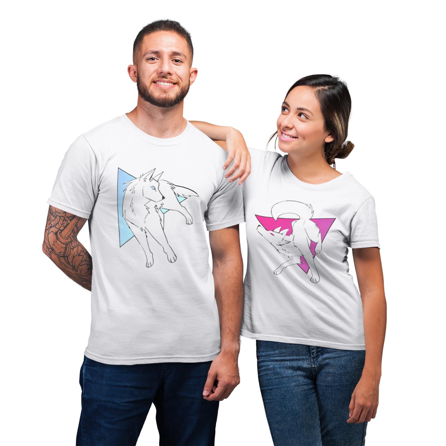Couple Wolft Anniversary Matching His And Hers Funny Couples Gift T-Shirt