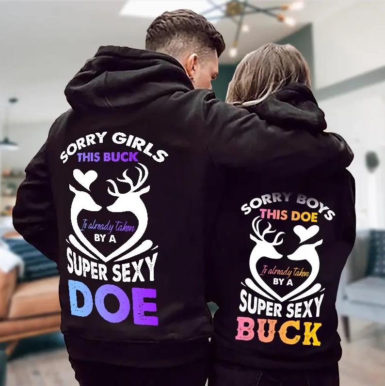 Doe & Buck Hoodie Gifts For Matching Couple