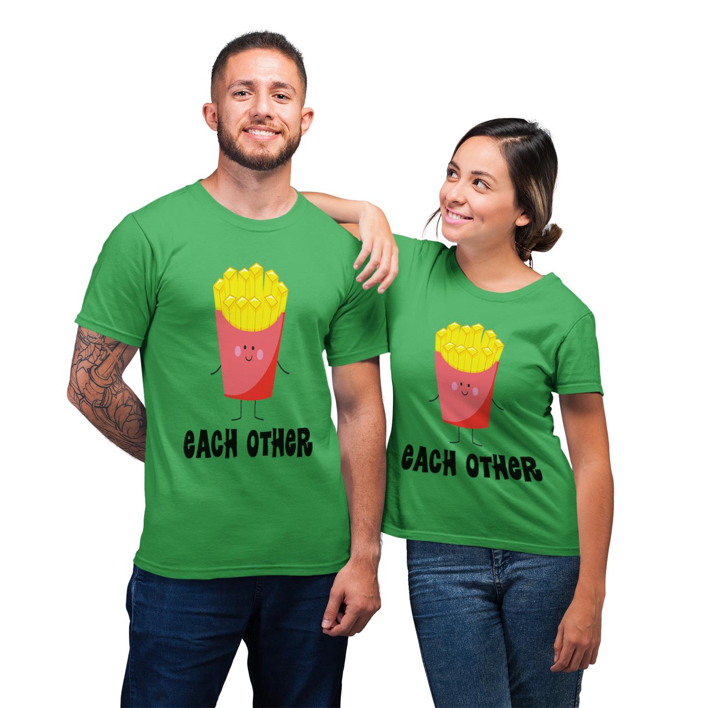 French Fries Each Other Shirt For Couple Lover Matching T-shirt
