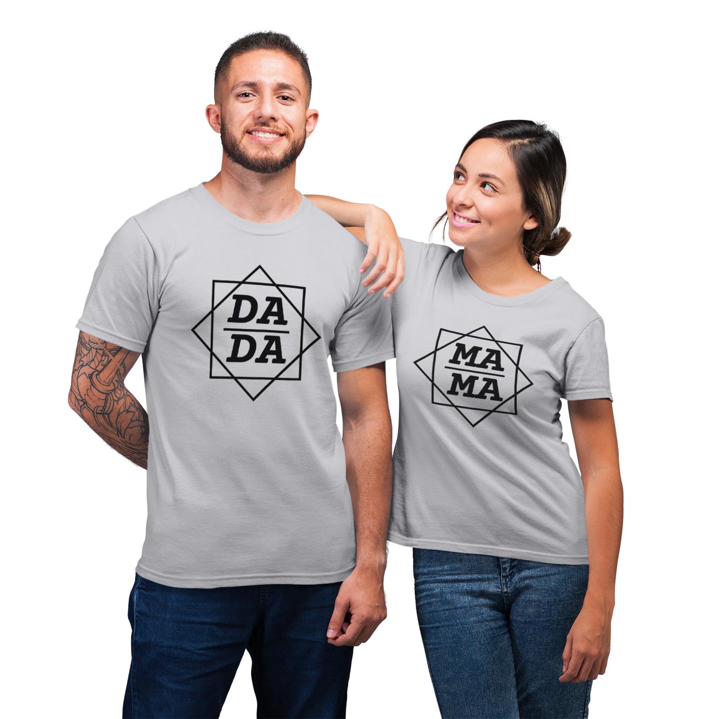 Funny Gift Matching Mama Dada Shirt Couple Mothers Day Father Day Gift Trendy Cool Mom T-shirt