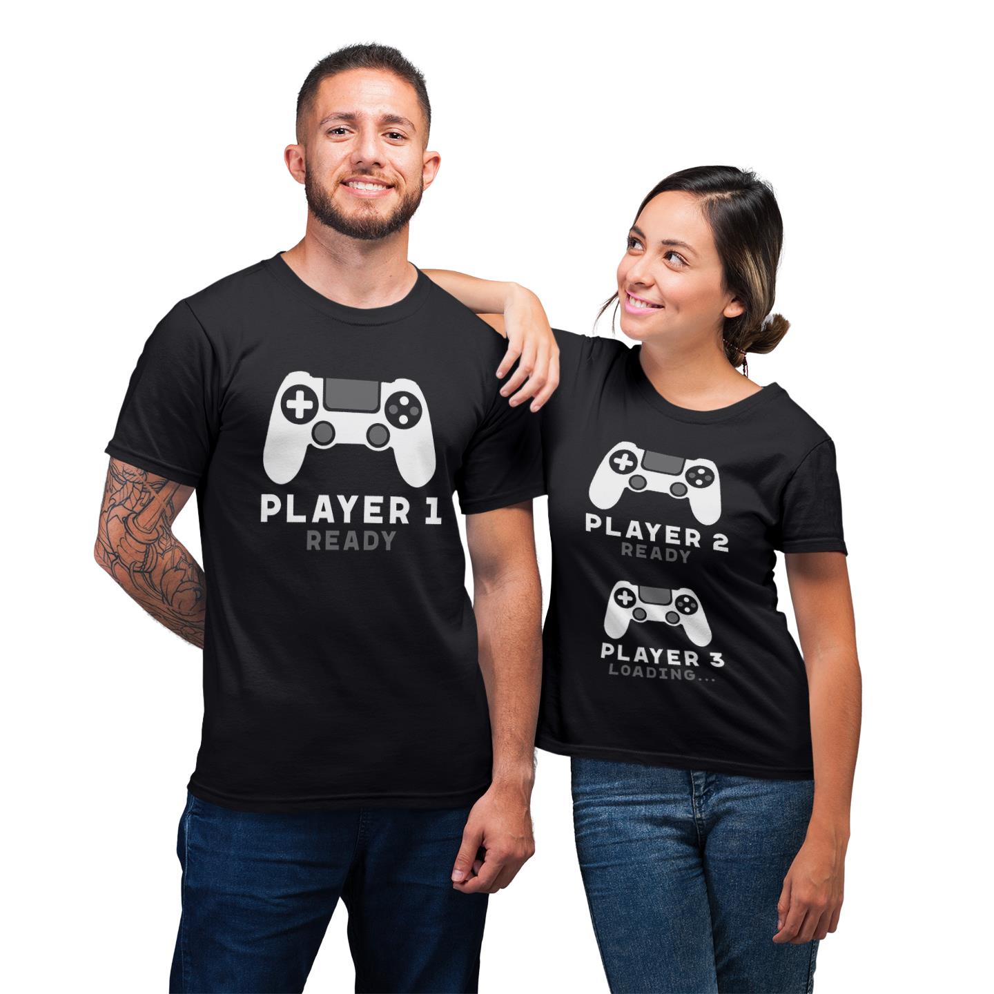 Funny Player Gamer Ready Shirt For Couple Lover T-shirt