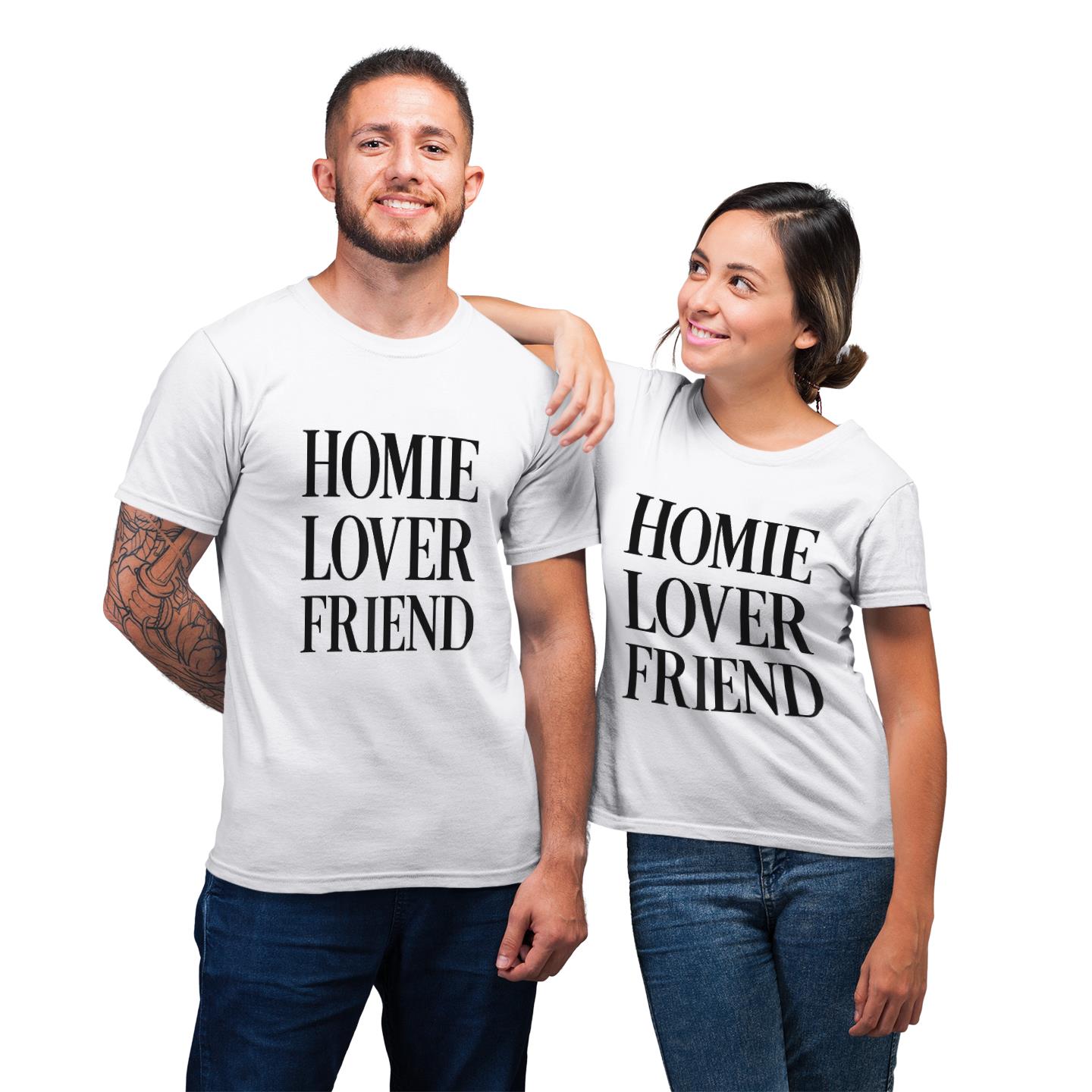 Homie Lover Friend His And Her Shirt For Couples Lover Matching T-shirt