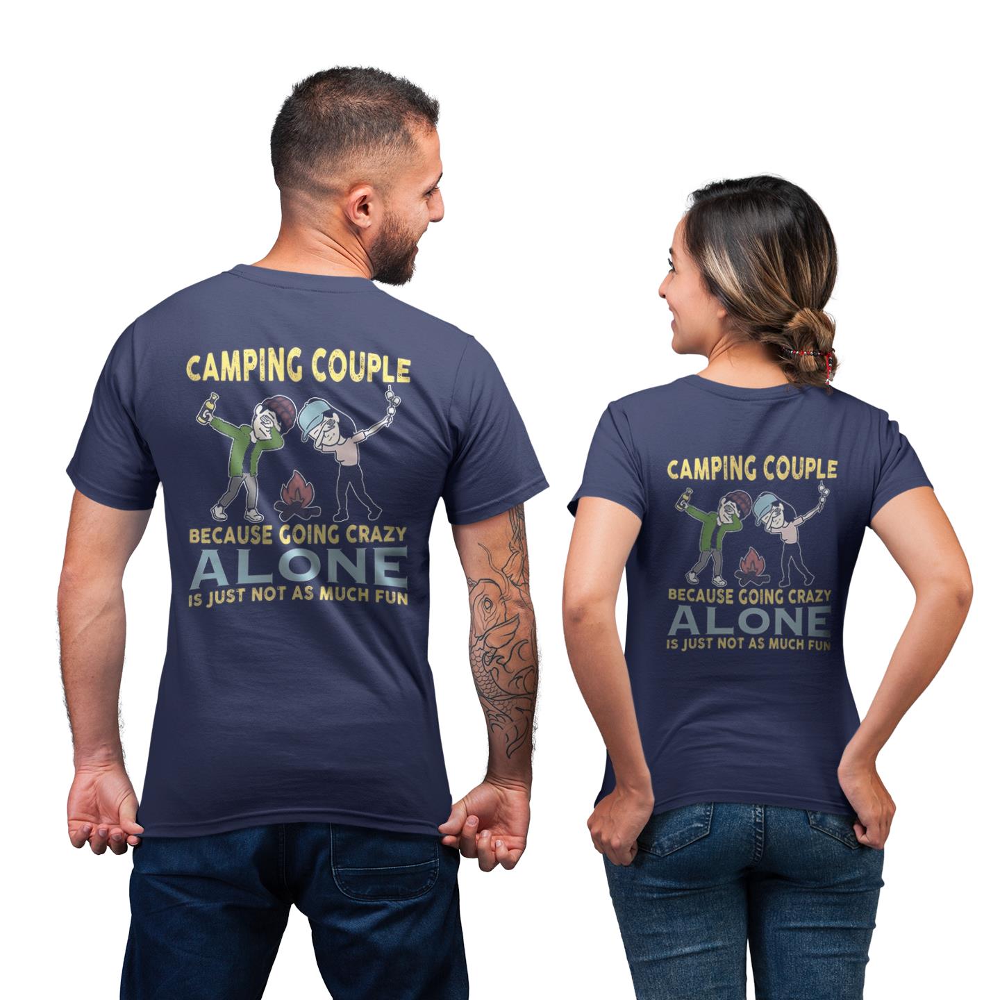 Husband Wife Going Crazy Alone Is Just Not As Much Fun Gift Matching For Couple T-shirt