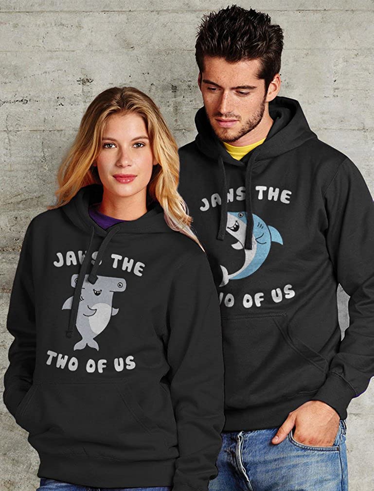 Jaws The Two Of Us Valentine?s Day For Him & Her Matching Couples Hoodies