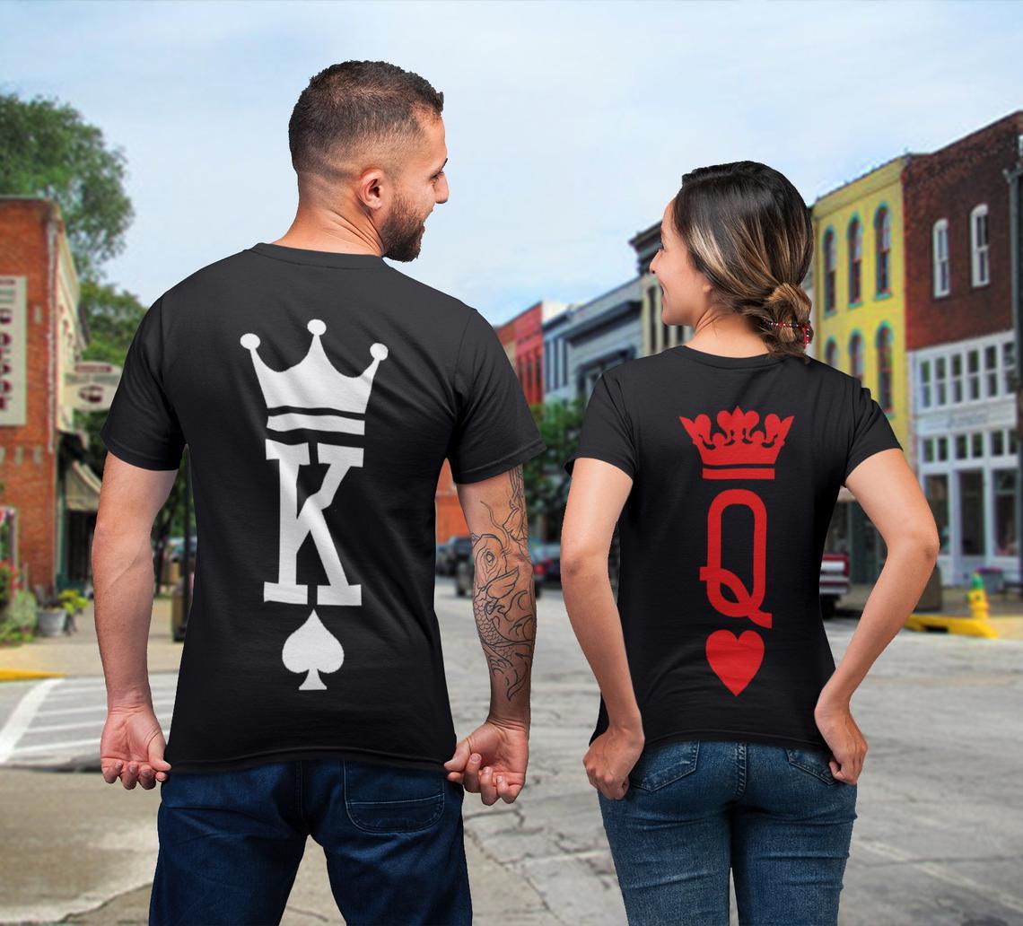 King and Queen For Couple Matching T-Shirts