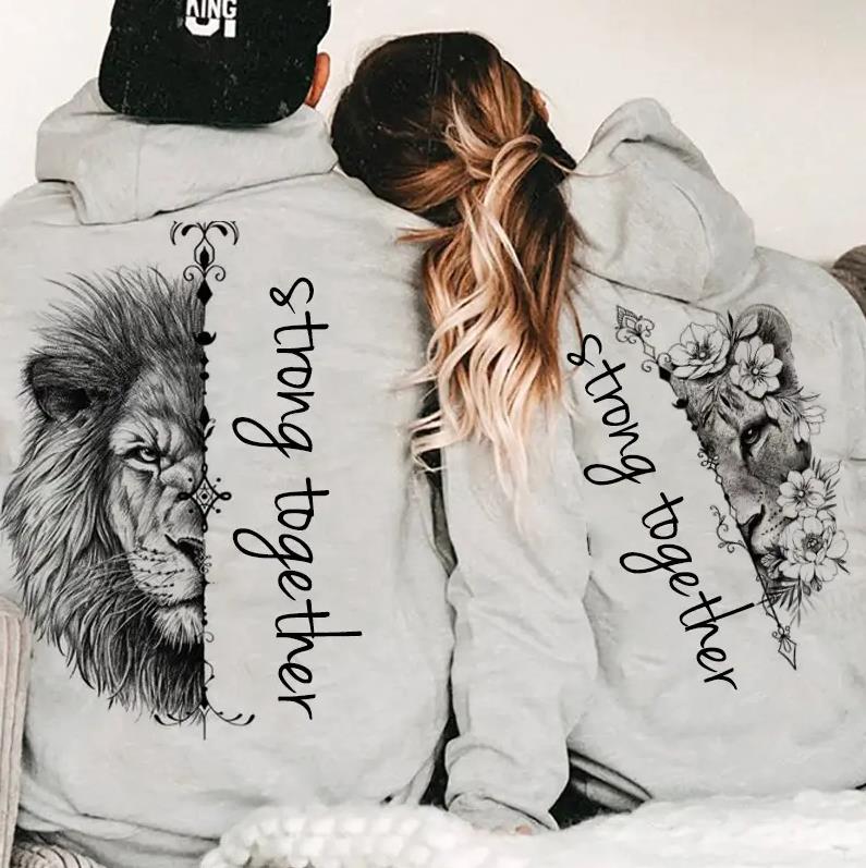 Lions Strong Together Couples Hoodie
