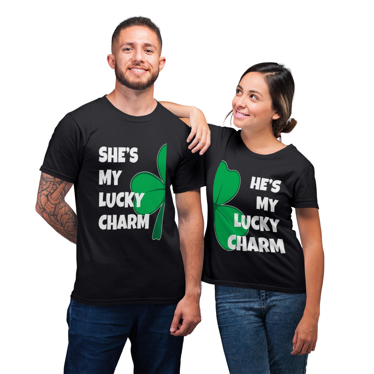 Lucky Charm St Patrick?s Day His And Her Shirt For Couple Lover Matching T-shirt