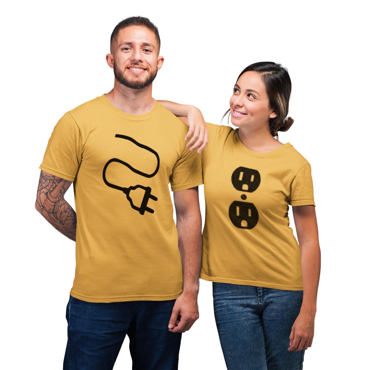 Matching Plug and Port For Funny Couple Gifts T-shirt