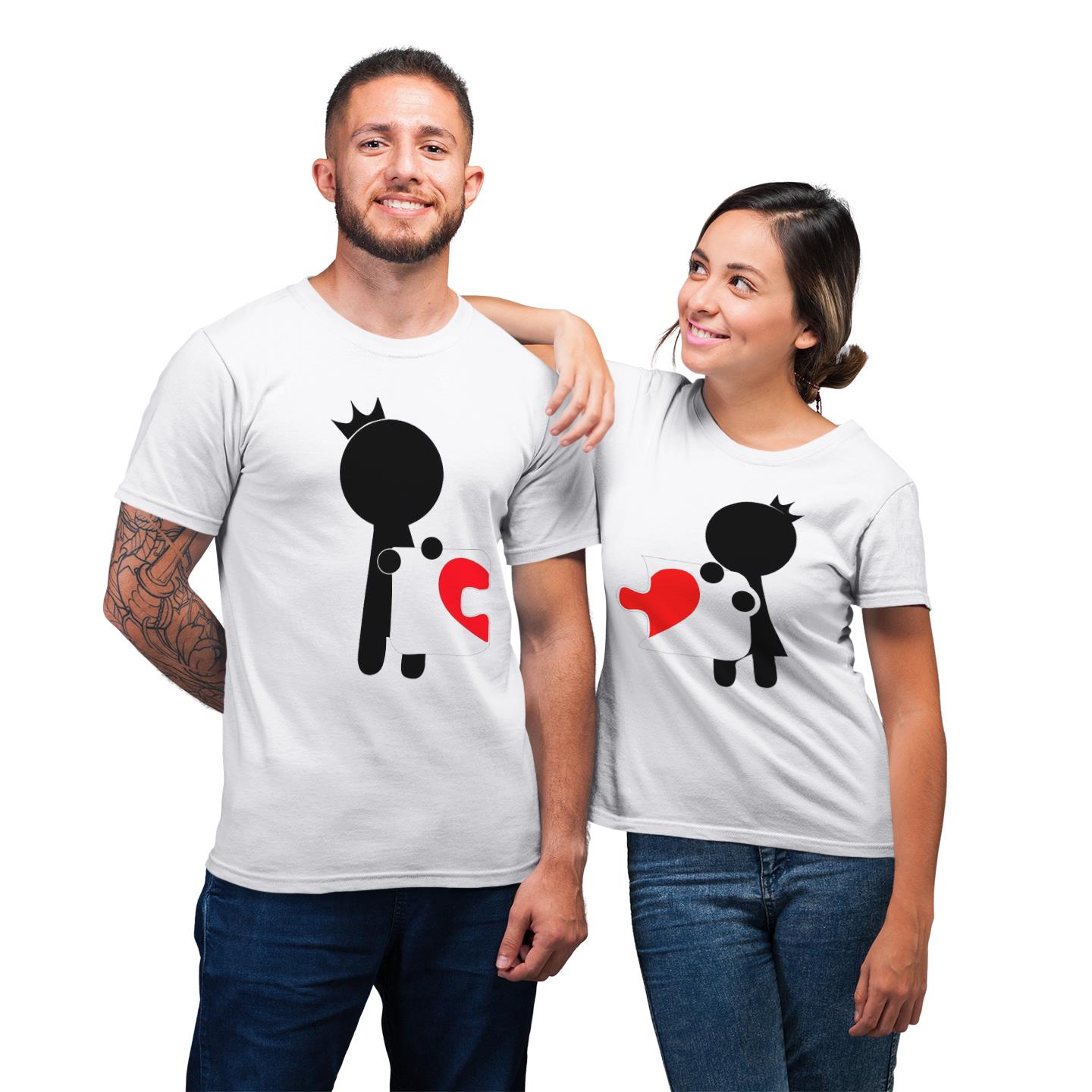 Matching Puzzle For Lover Couple Funny His And Hers Gift T-Shirt