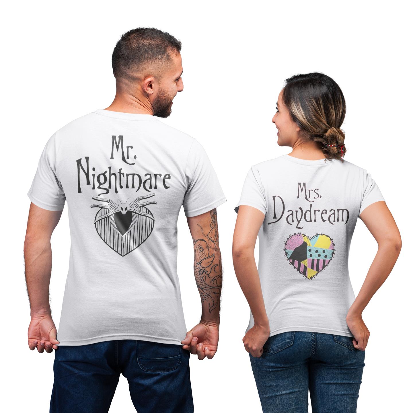 Mr Nightmare Mrs Daydream Matching Shirt For Couple Lover T-shirt