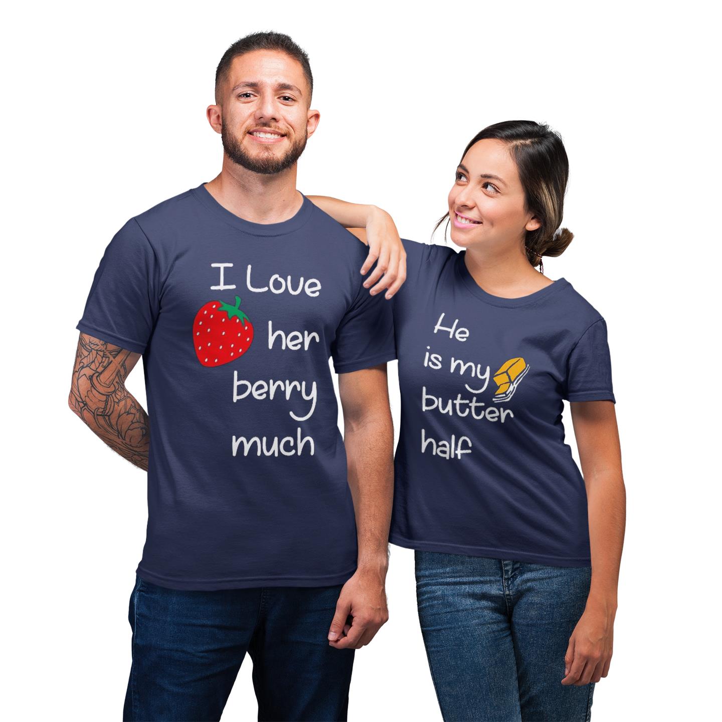 My Butter Half Matching I Lover Her Berry Much For Couple T-shirt