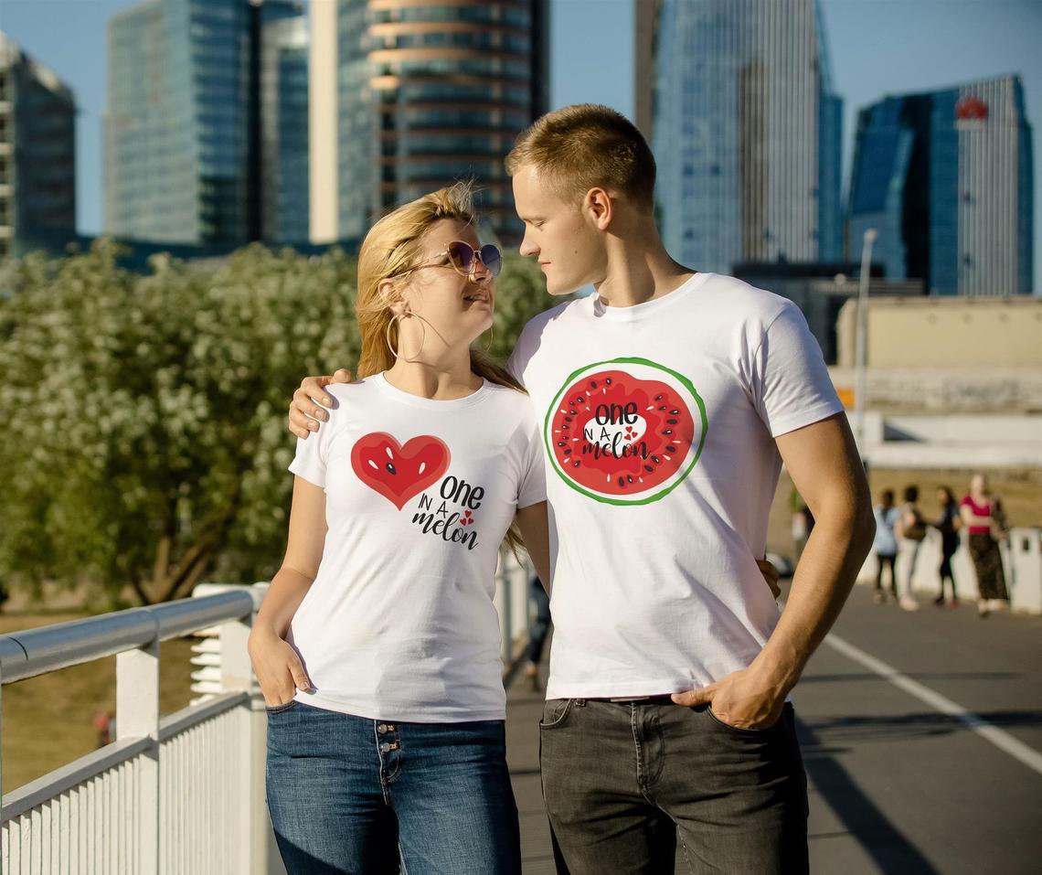 One In A Melon Funny Matching For Couple His And Hers Gift T- Shirt