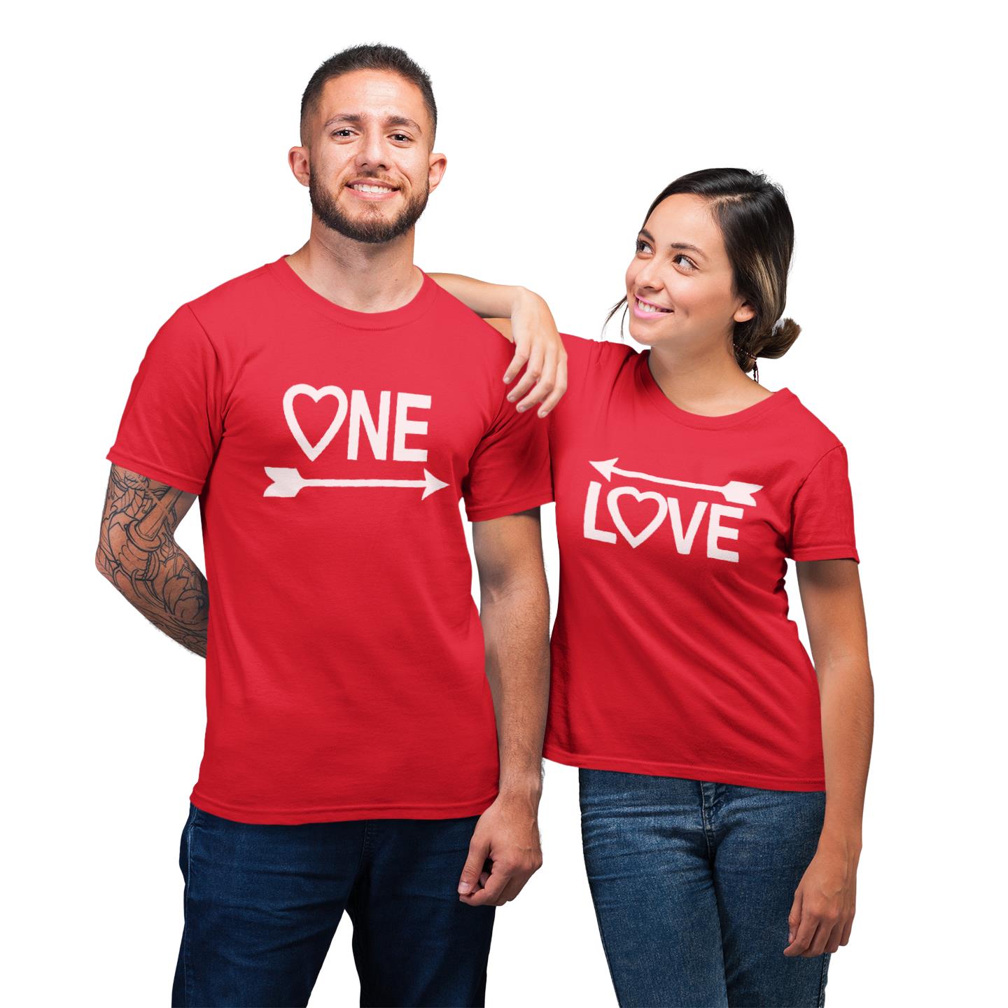 One Love His Her Shirt For Couple Lover Matching T-shirt