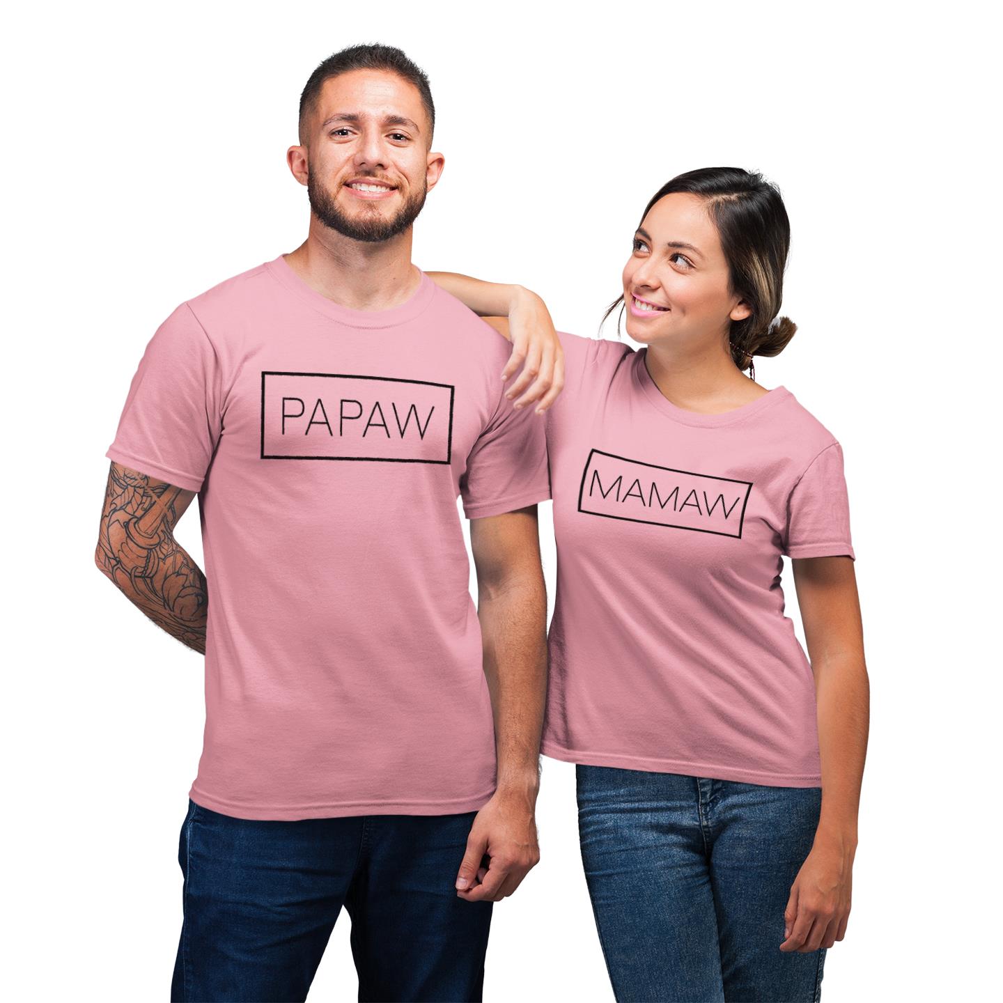 Papaw and Mamaw Funny Matching For Couple Gift For Wife Husband Dad Mom T-Shirt